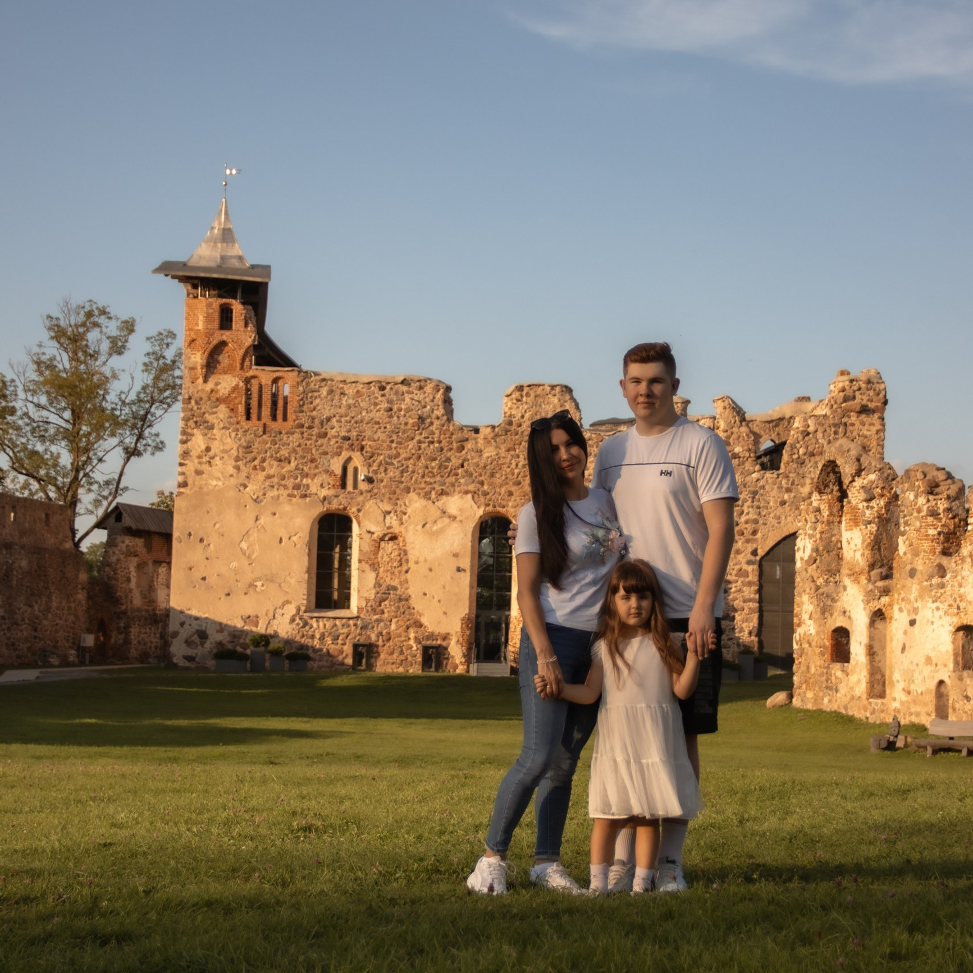 Kristīne ar ģimeni