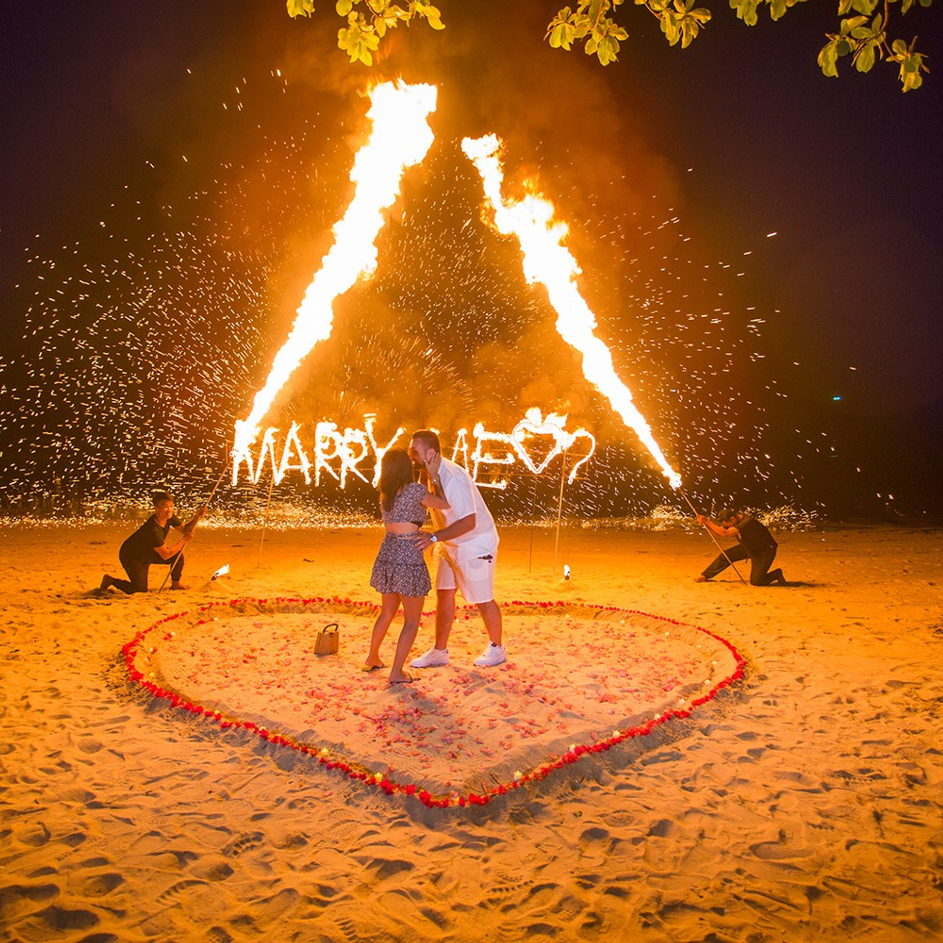 Photo. Romantic proposal on Koh Samui, Thailand