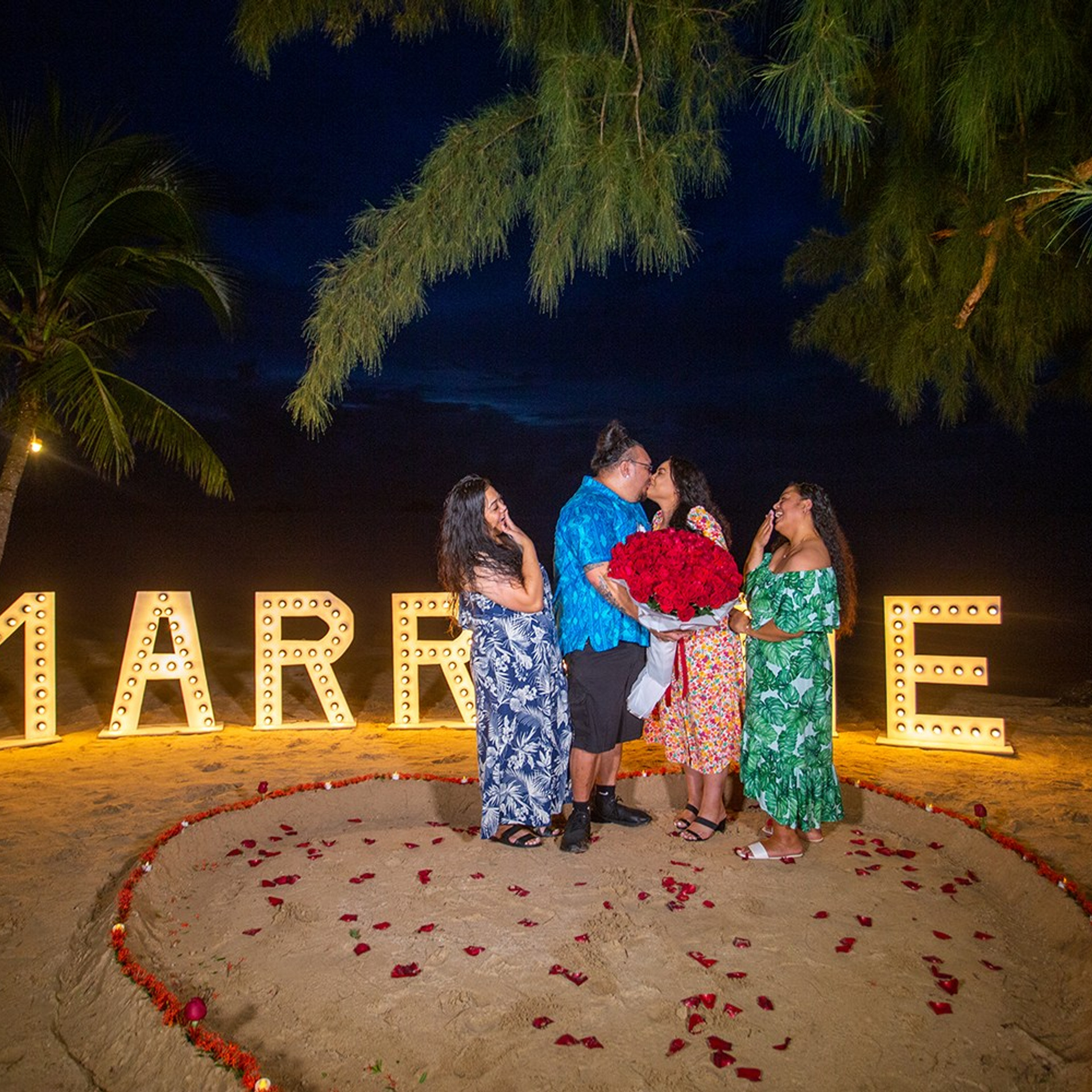 Photo. Romantic proposal on Koh Samui, Thailand