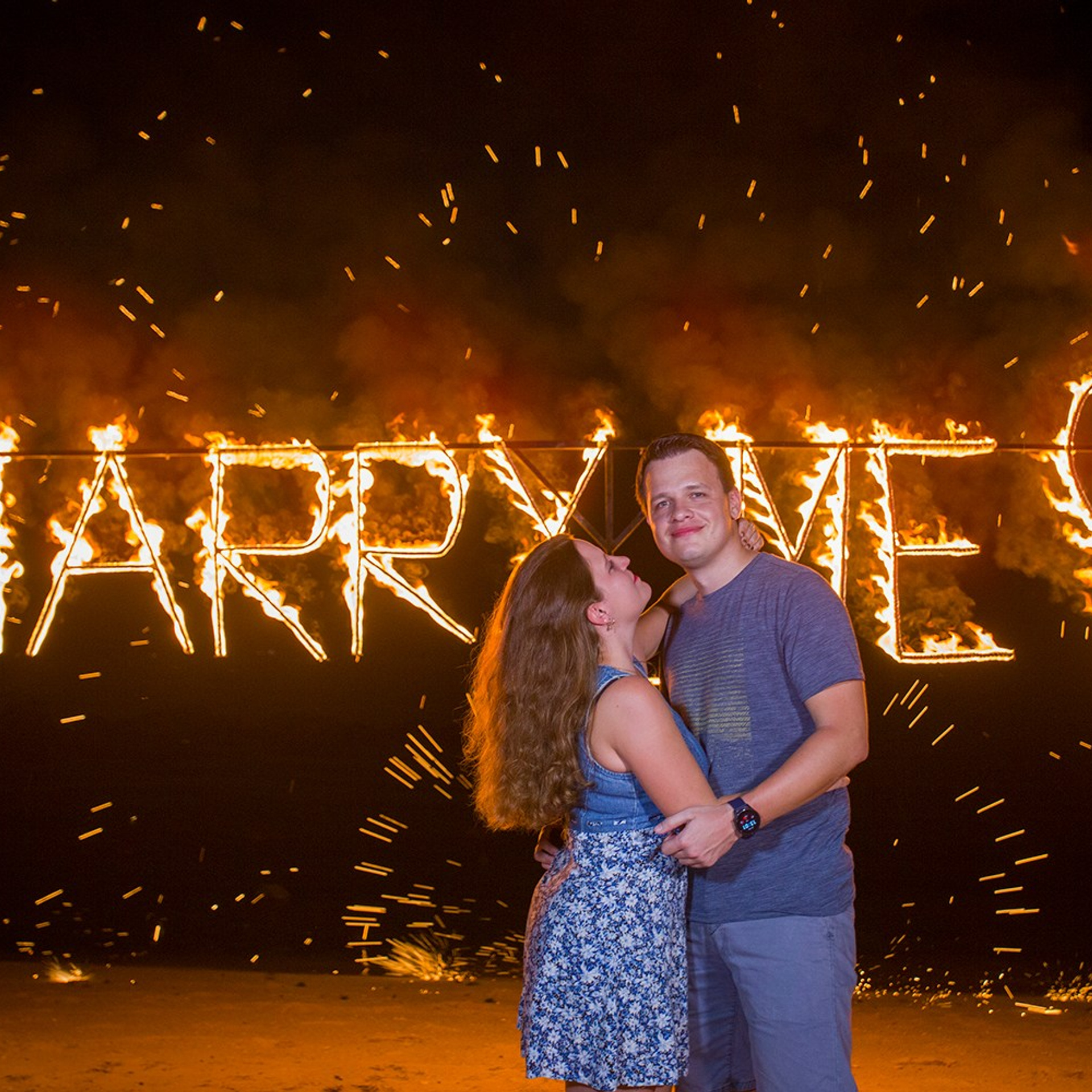 Photo. Romantic proposal on Koh Samui, Thailand