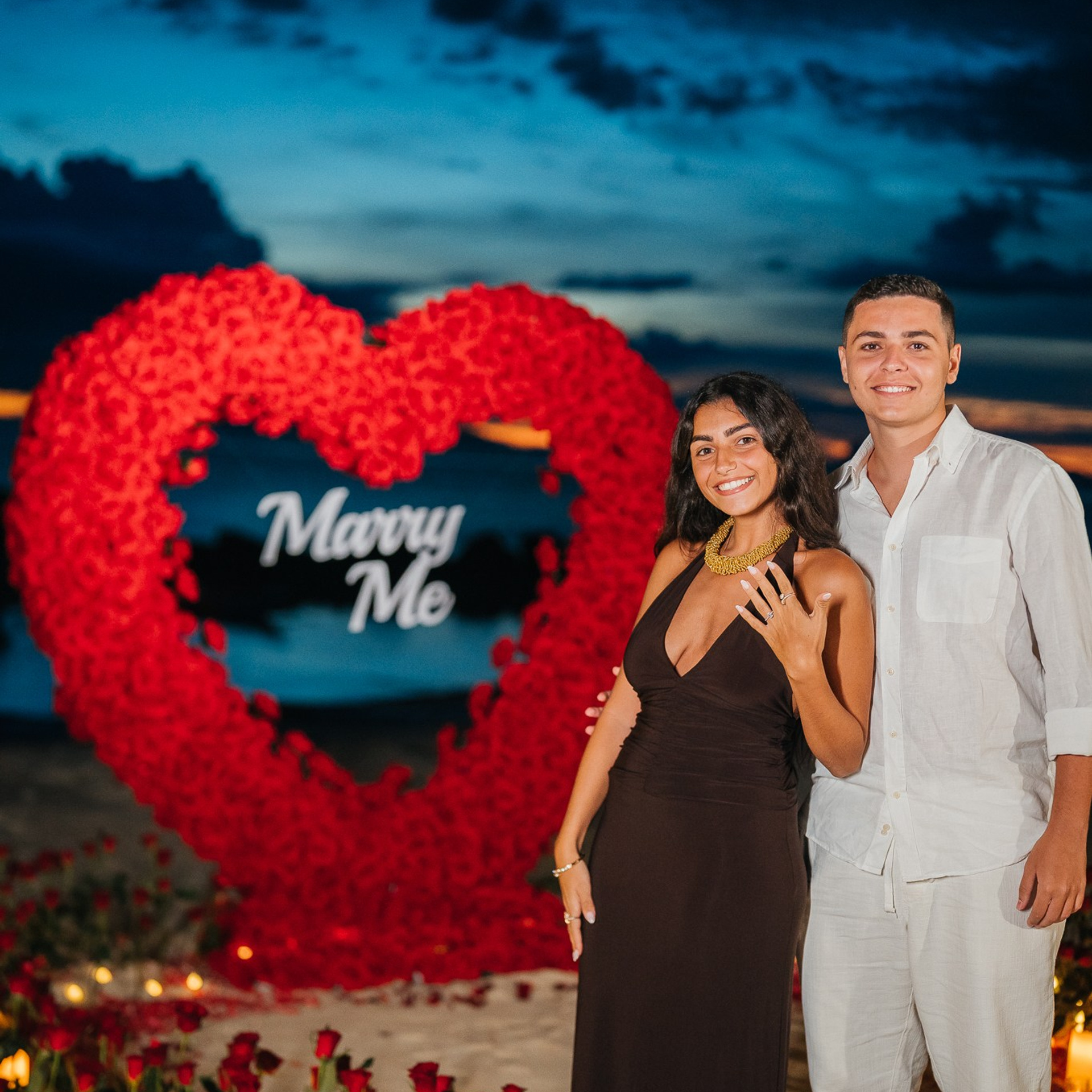 Photo. Romantic proposal on Koh Samui, Thailand