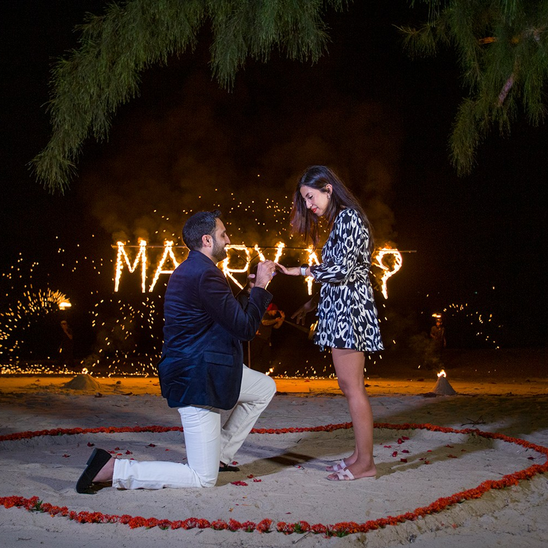 Photo. Romantic proposal on Koh Samui, Thailand