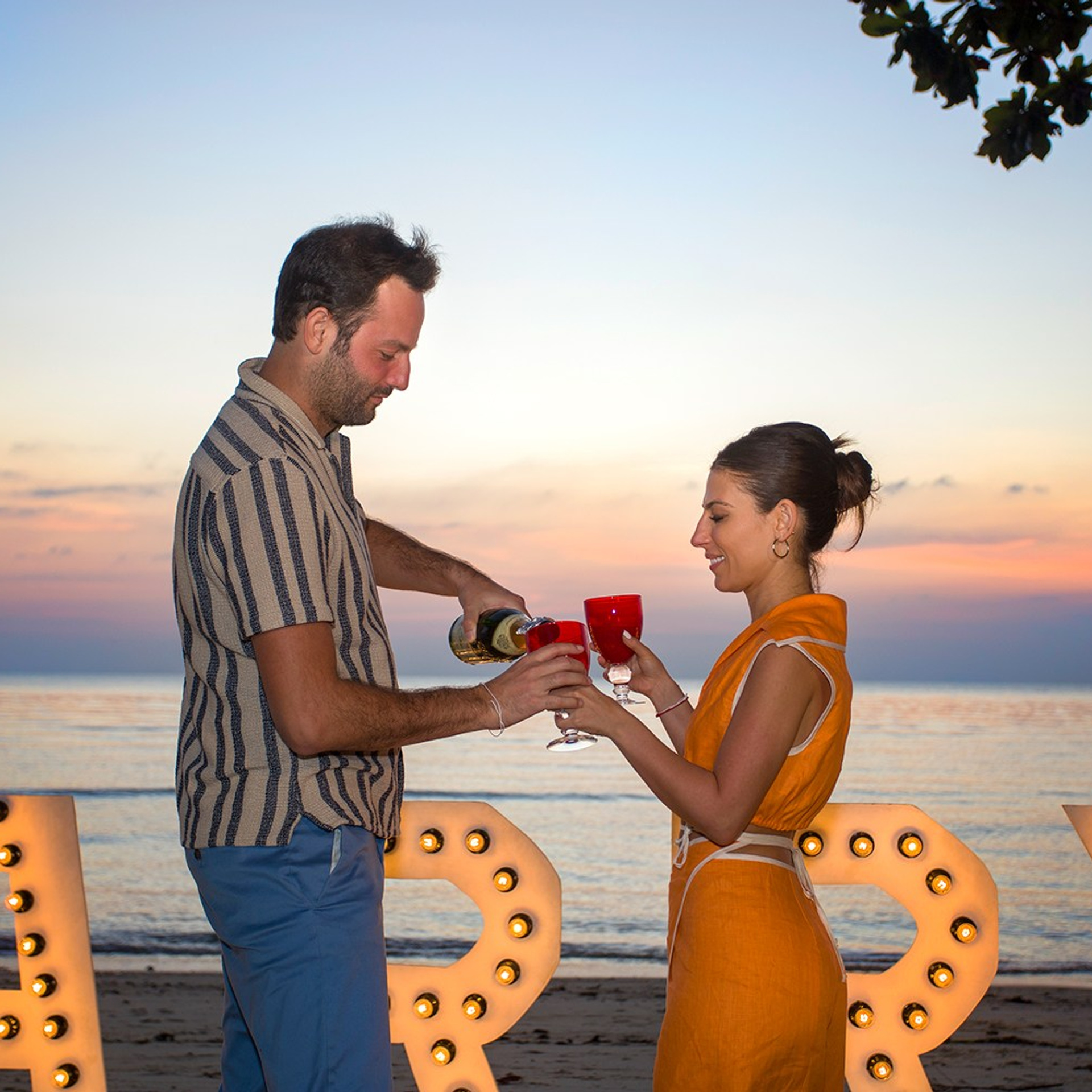 Photo. Romantic proposal on Koh Samui, Thailand
