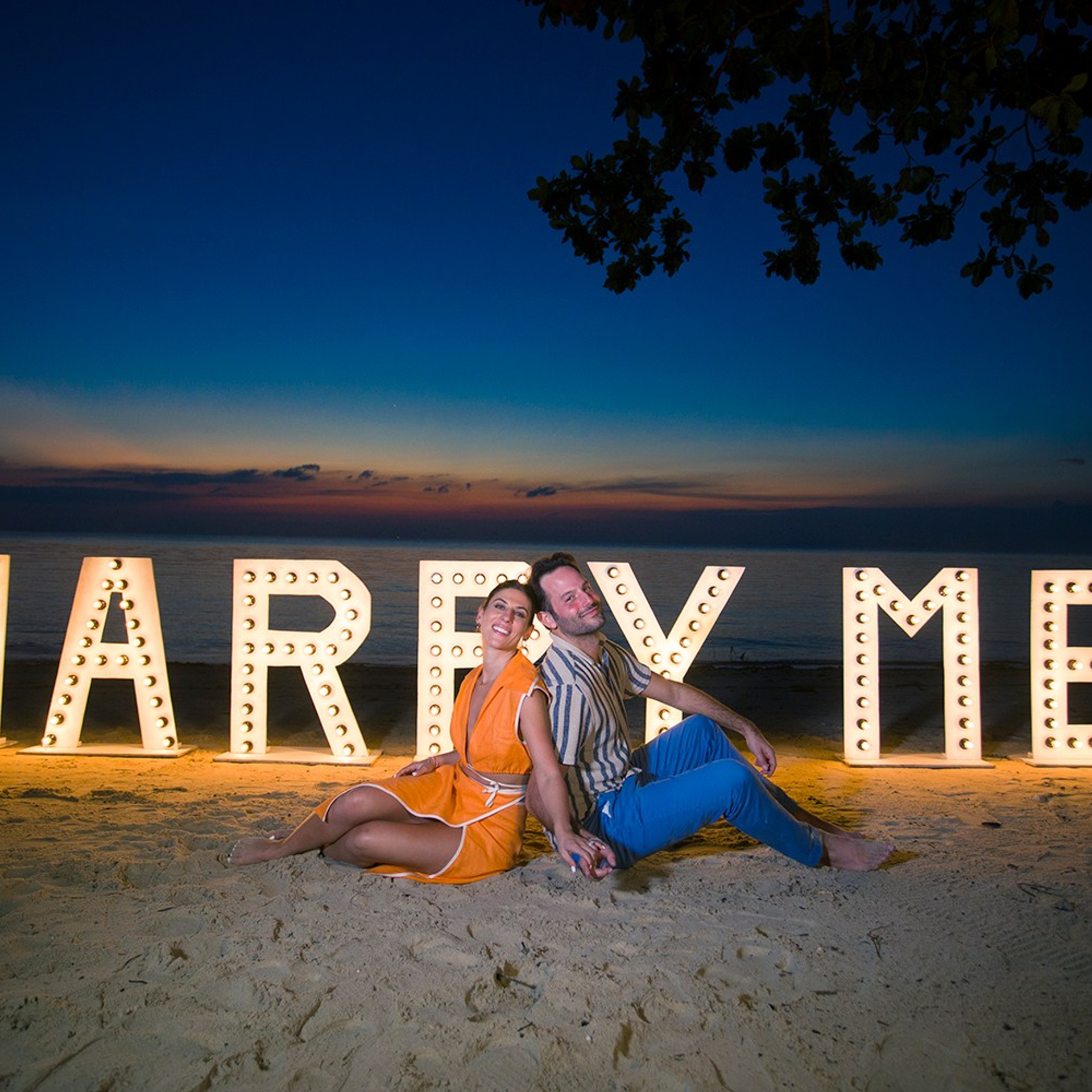 Photo. Romantic proposal on Koh Samui, Thailand
