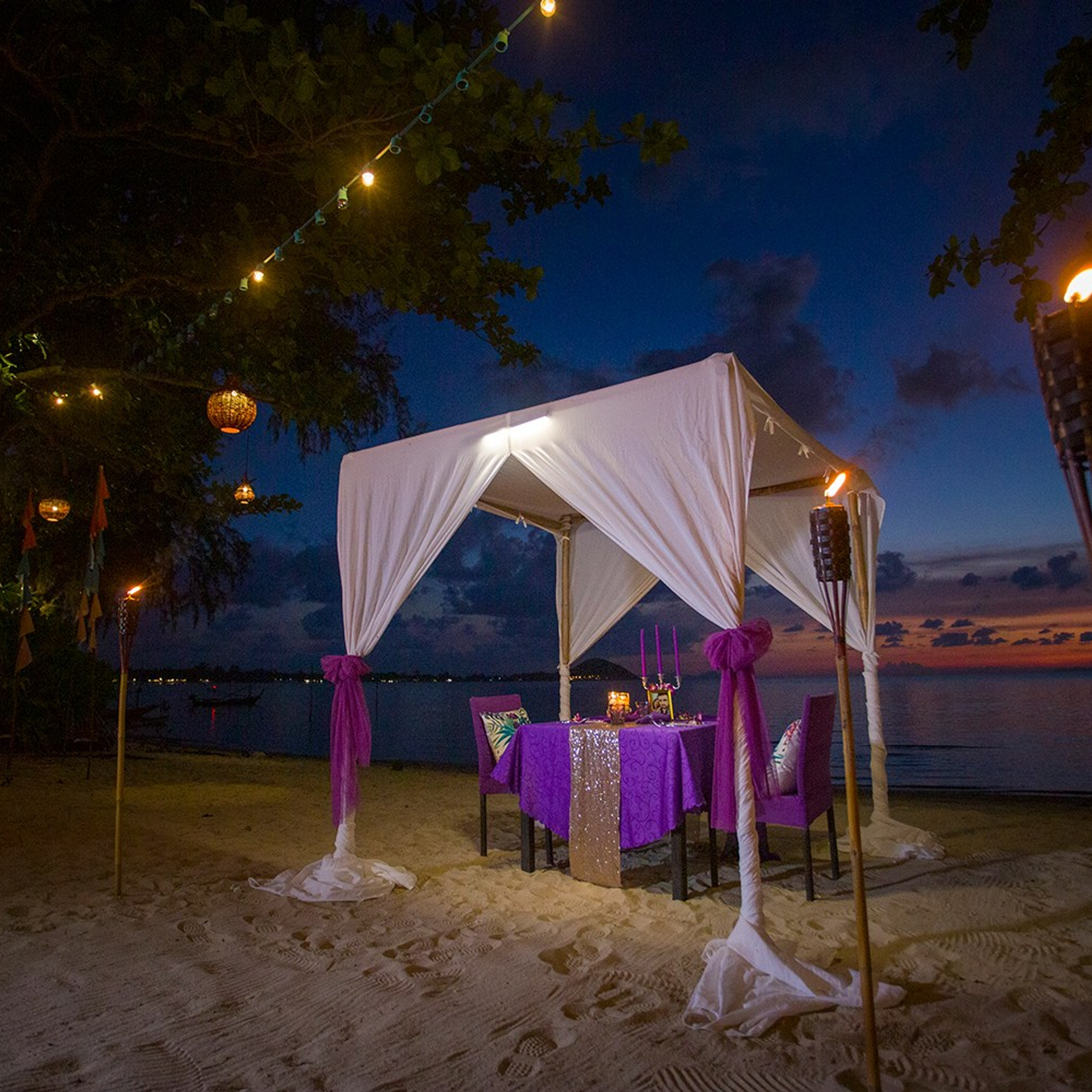 Photo. Romantic proposal on Koh Samui, Thailand