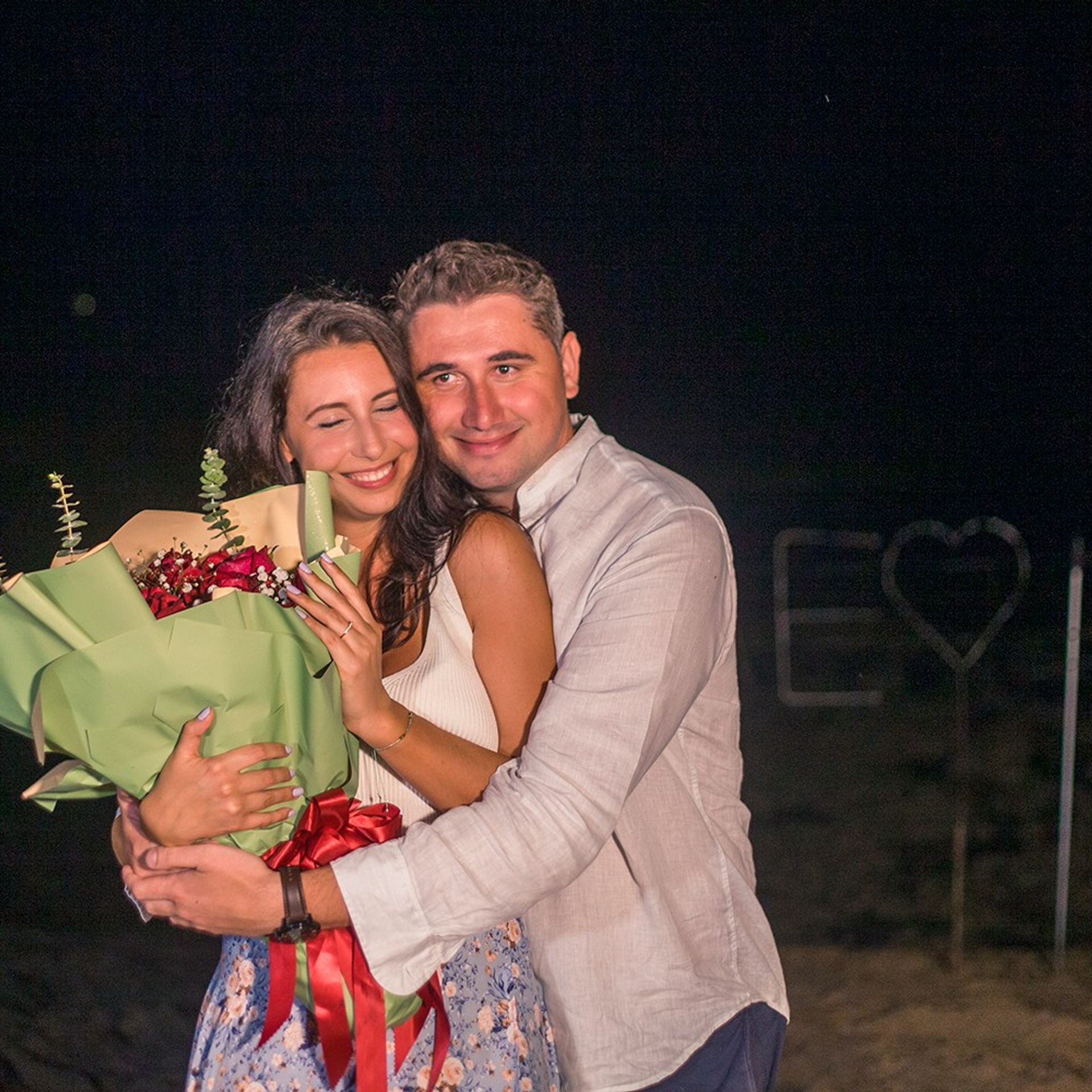 Photo. Romantic proposal on Koh Samui, Thailand