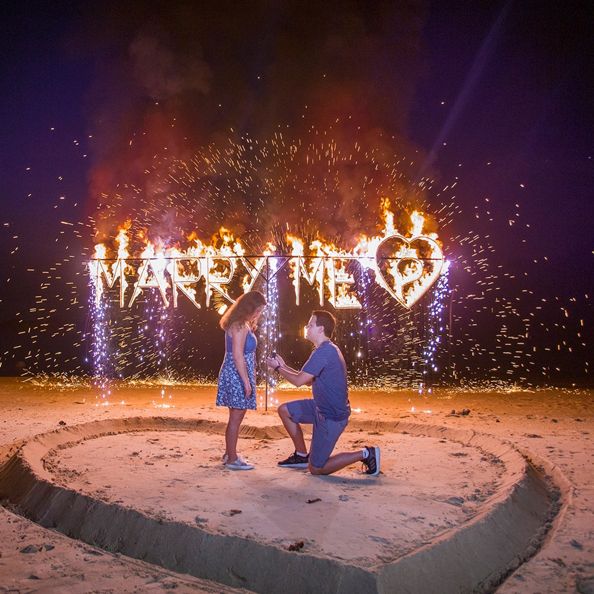 Photo. Romantic proposal on Koh Samui, Thailand