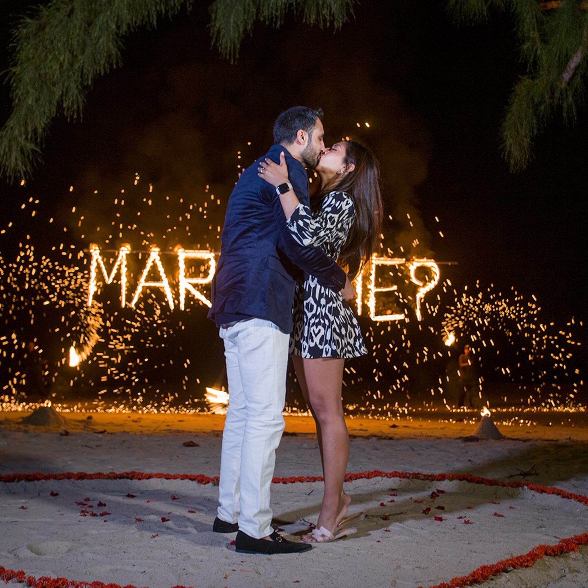 Photo. Romantic proposal on Koh Samui, Thailand
