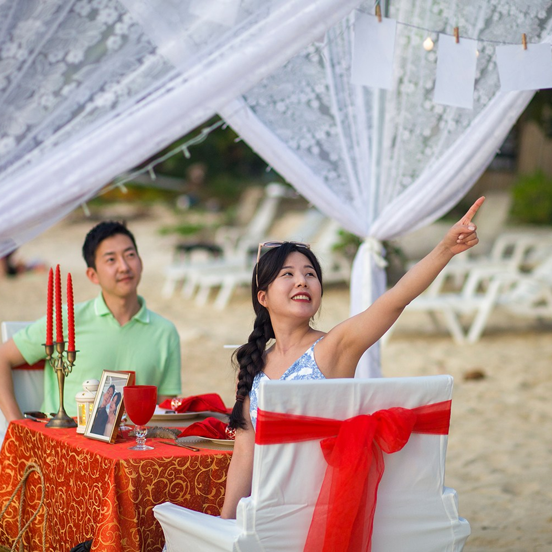 Photo. Romantic proposal on Koh Samui, Thailand