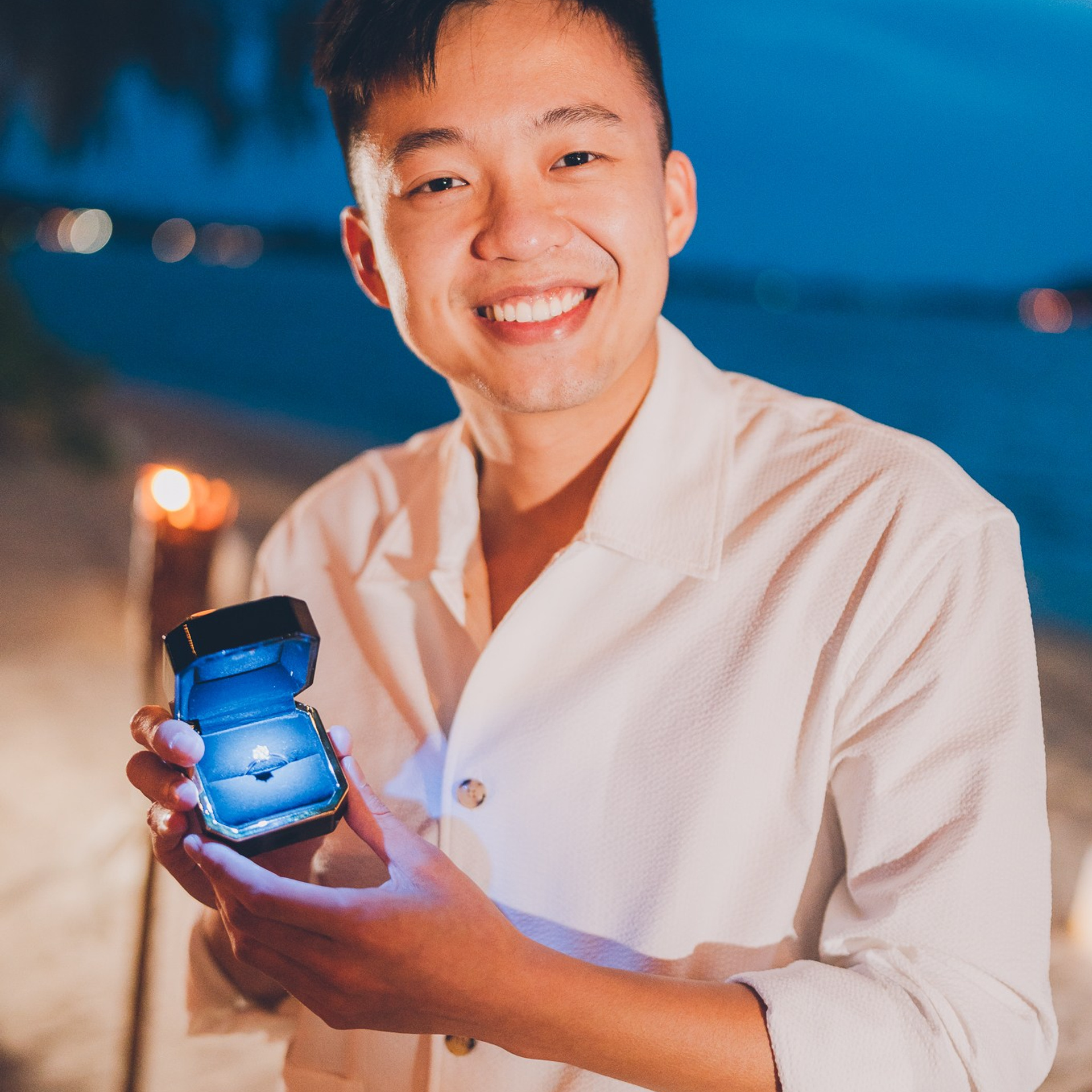 Photo. Romantic proposal on Koh Samui, Thailand
