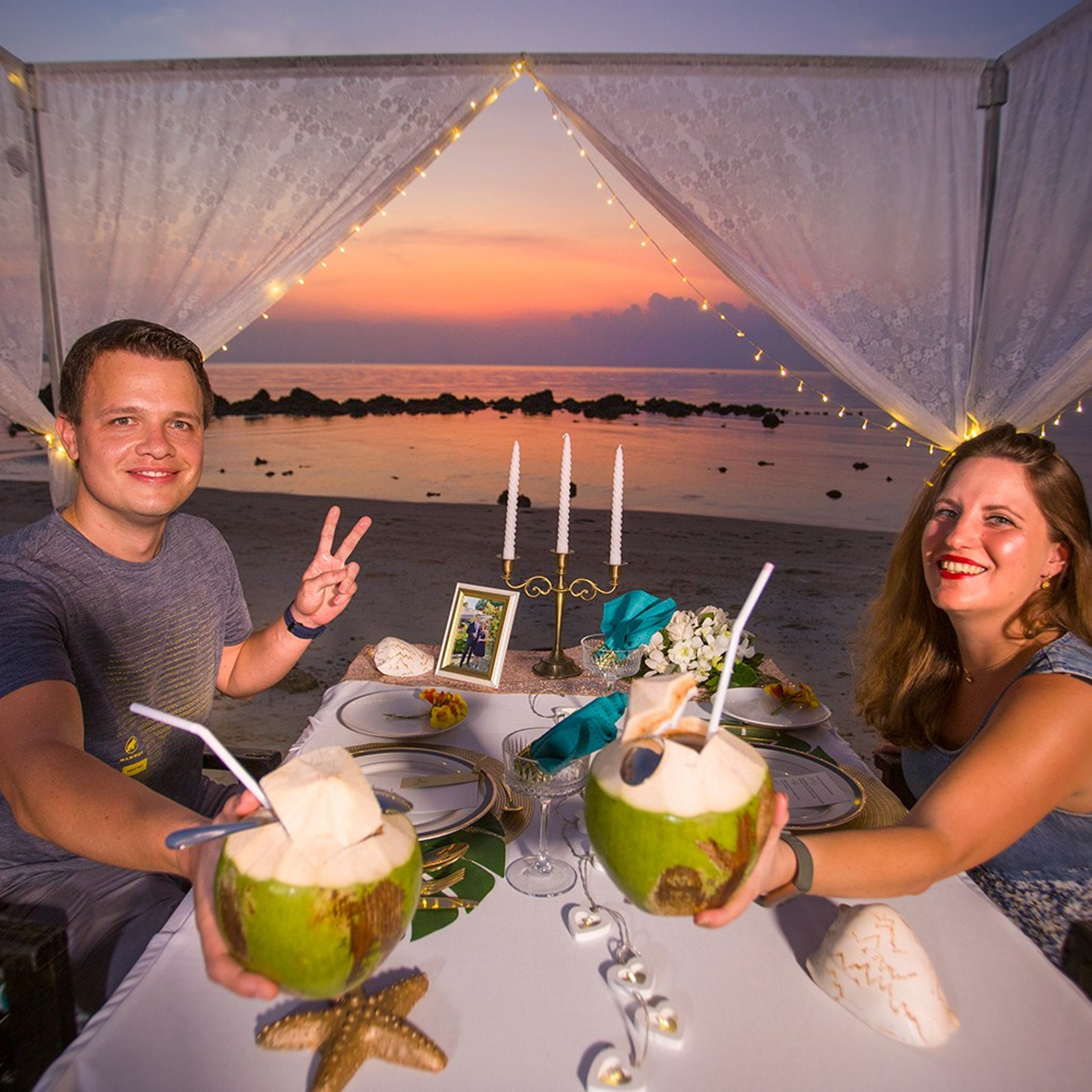 Photo. Romantic proposal on Koh Samui, Thailand