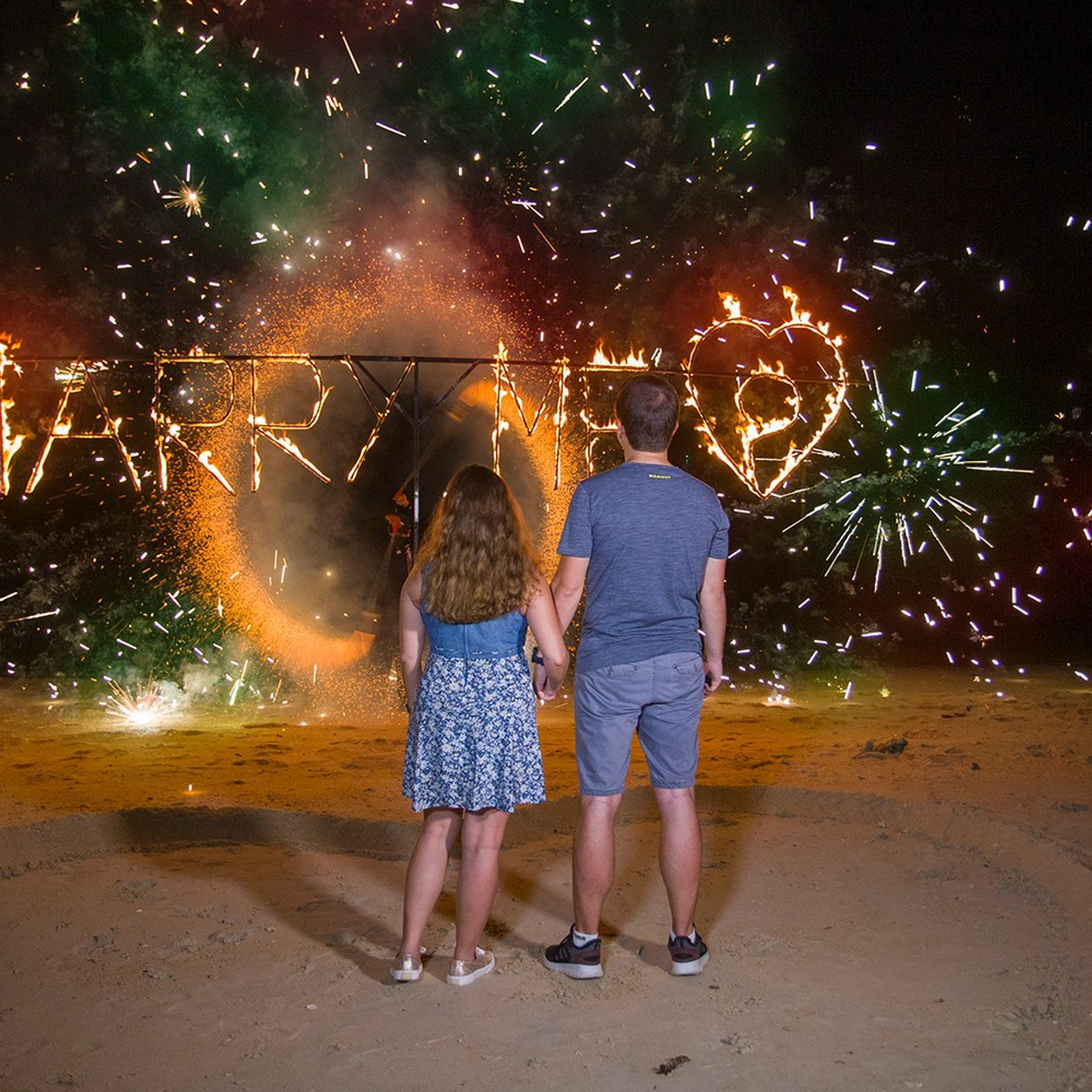 Photo. Romantic proposal on Koh Samui, Thailand