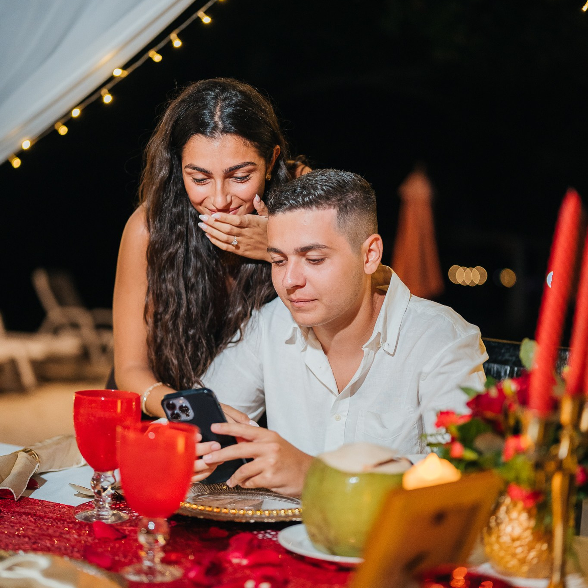 Photo. Romantic proposal on Koh Samui, Thailand