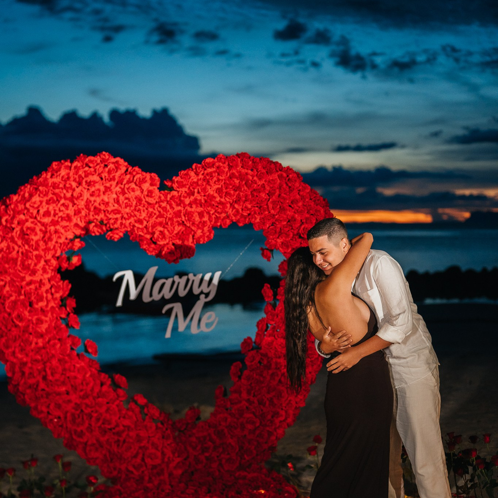 Photo. Romantic proposal on Koh Samui, Thailand