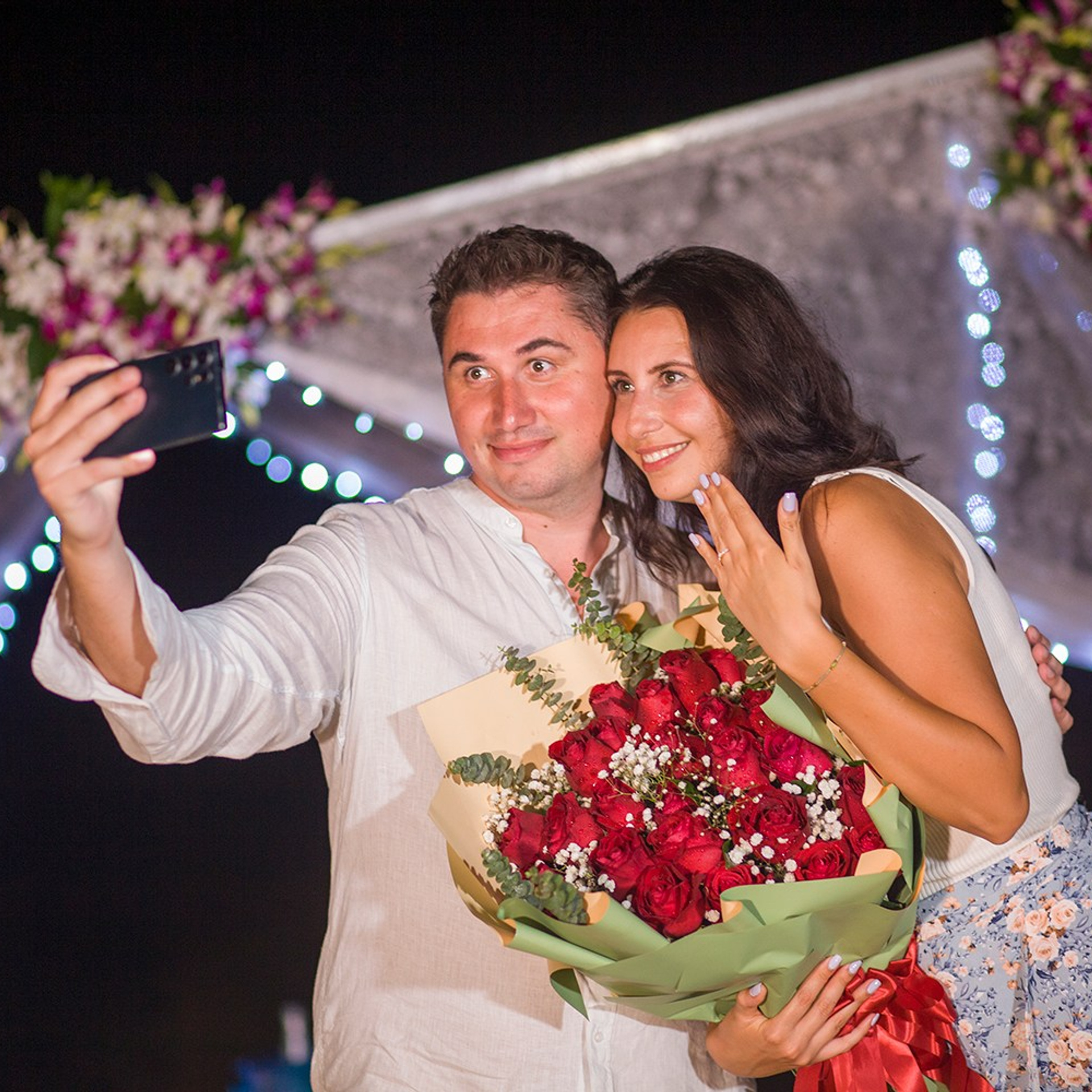 Photo. Romantic proposal on Koh Samui, Thailand