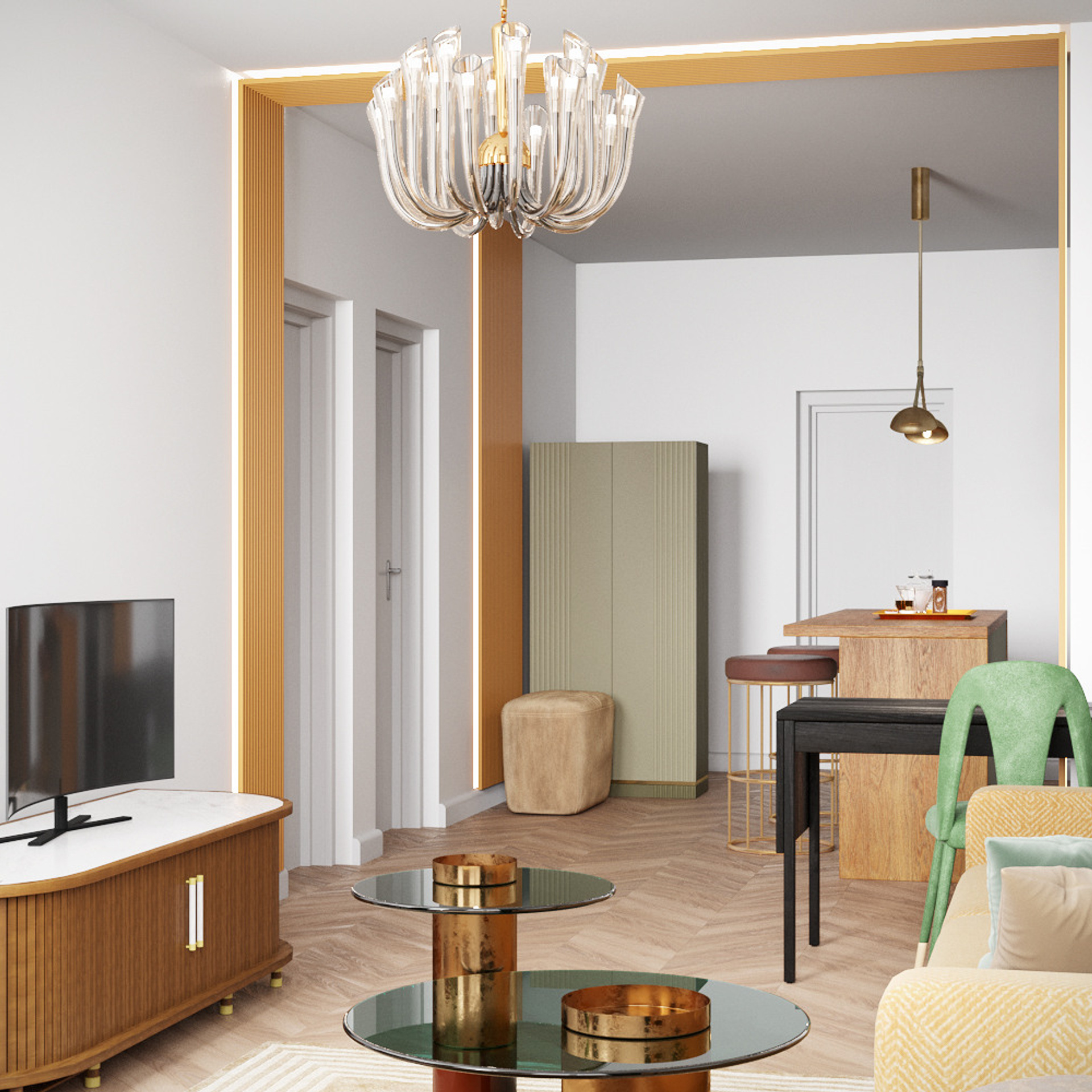 LIVING ROOM. 3D visualization