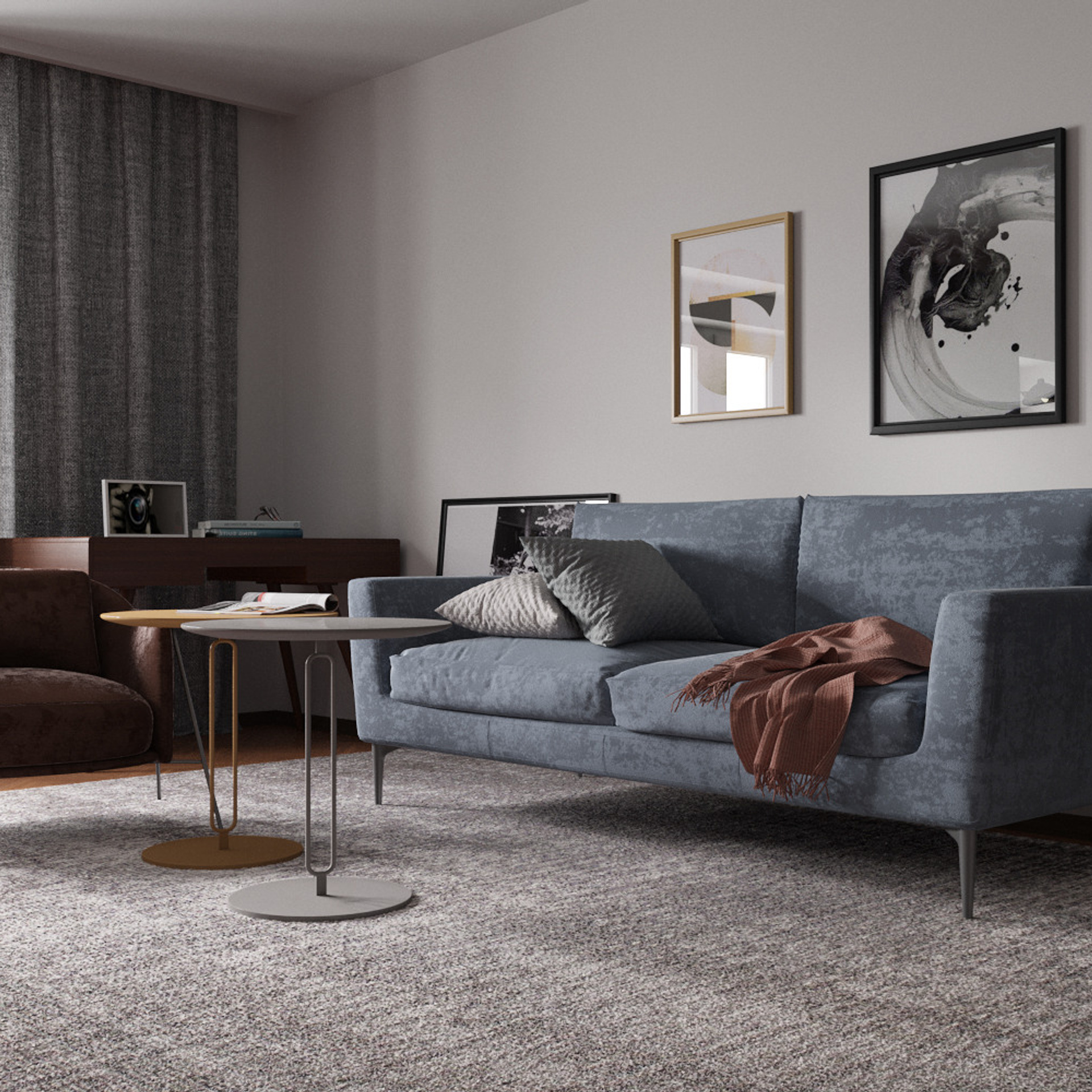 LIVING ROOM. 3D visualization