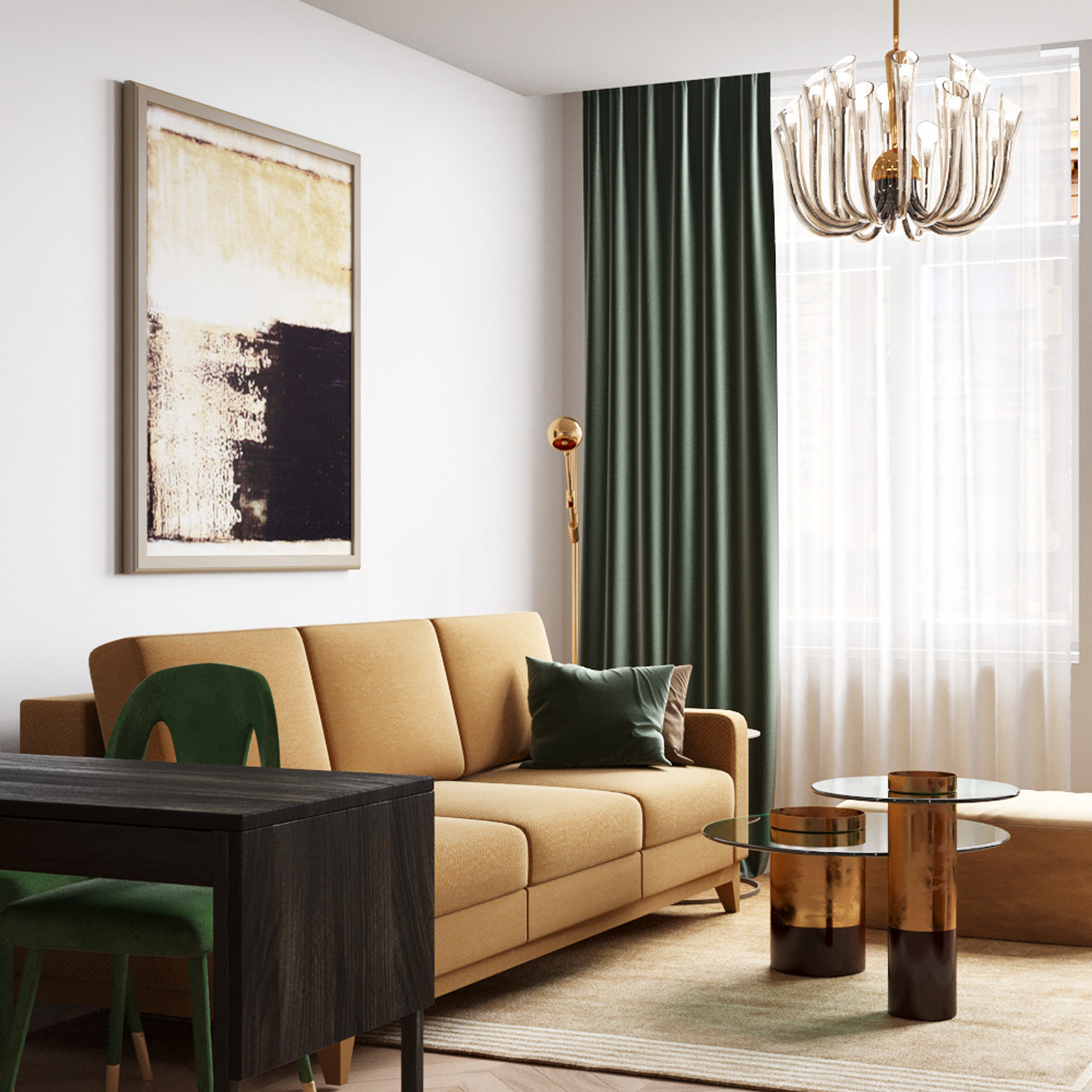 LIVING ROOM. 3D visualization