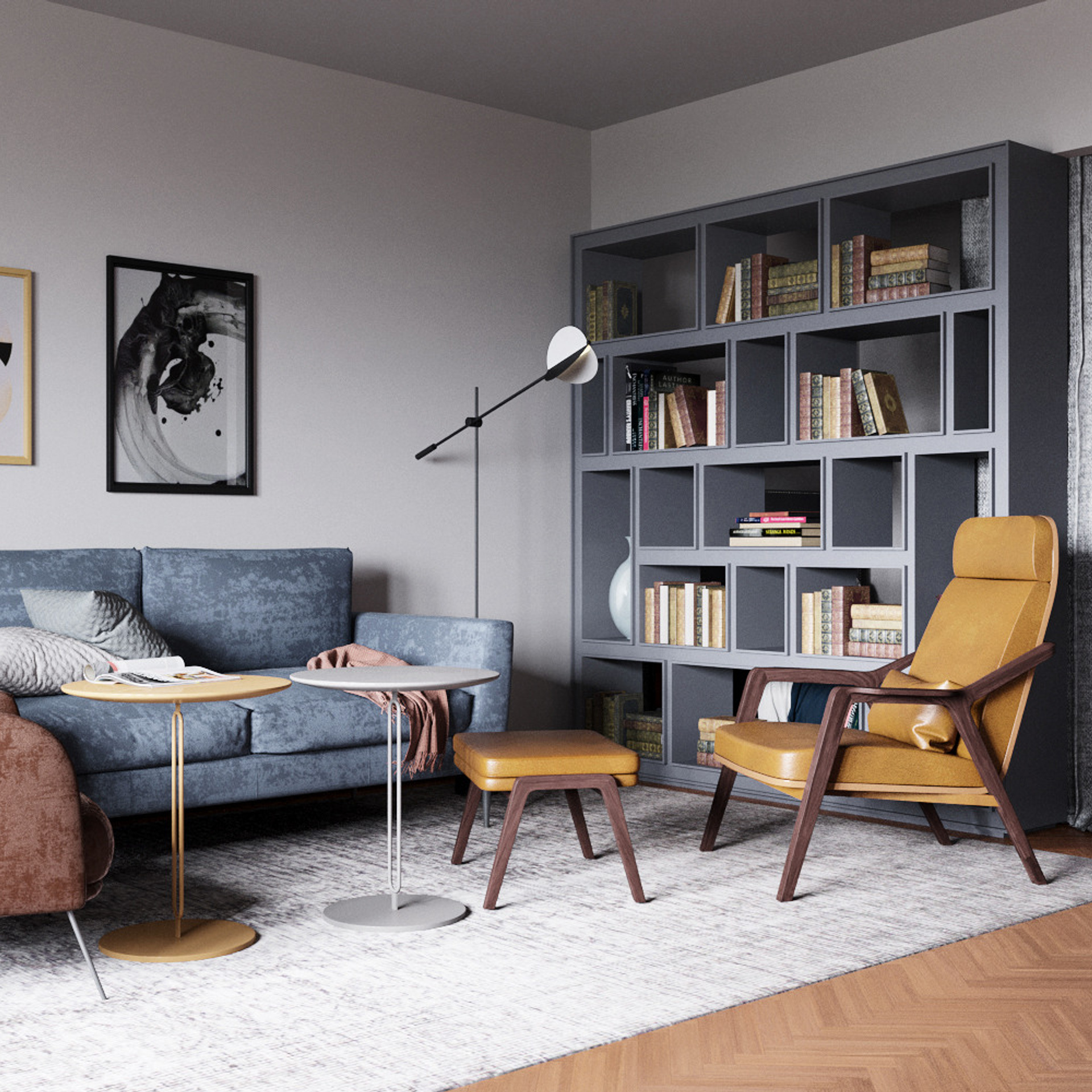 LIVING ROOM. 3D visualization