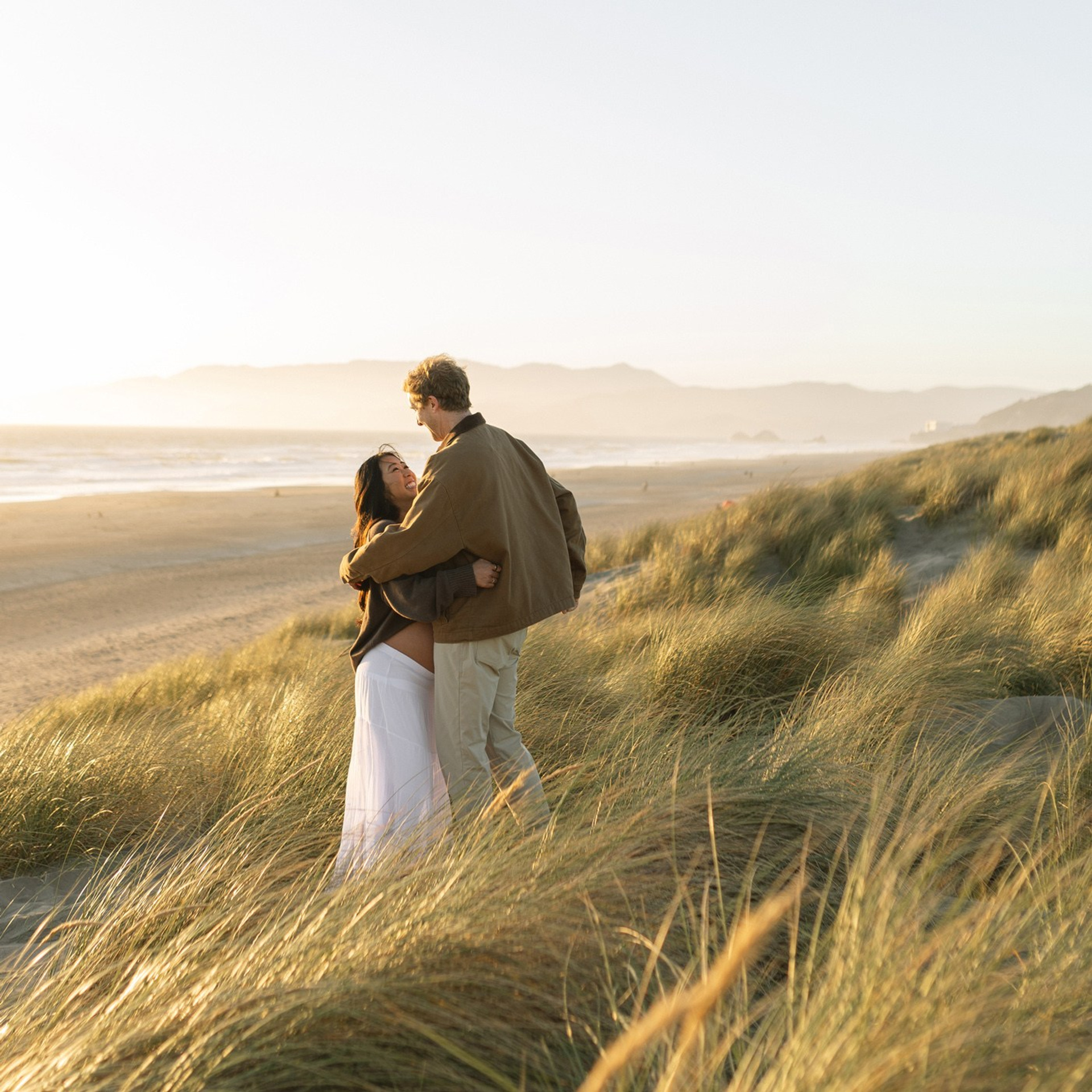 Magic Colors Of&nbsp;Sunset Ocean Beach Maternity Session
