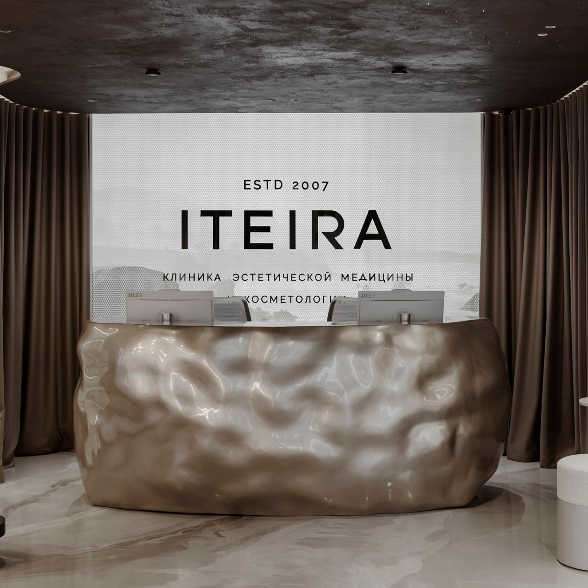 LADY GADIVA HAIR & BEAUTY SALON. Interior Design & 3D Rendering | AB Design Buro