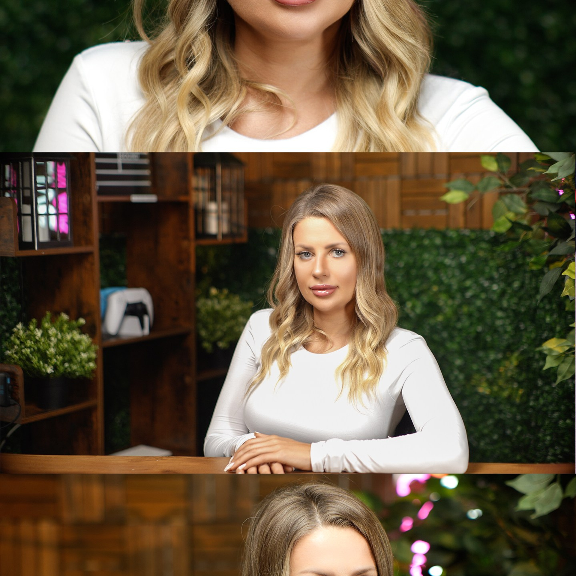 Personal branding portrait in a warm studio set at ProStudio1 in Hollywood, Florida (near Miami) — ideal for entrepreneurs, creators, and online experts.