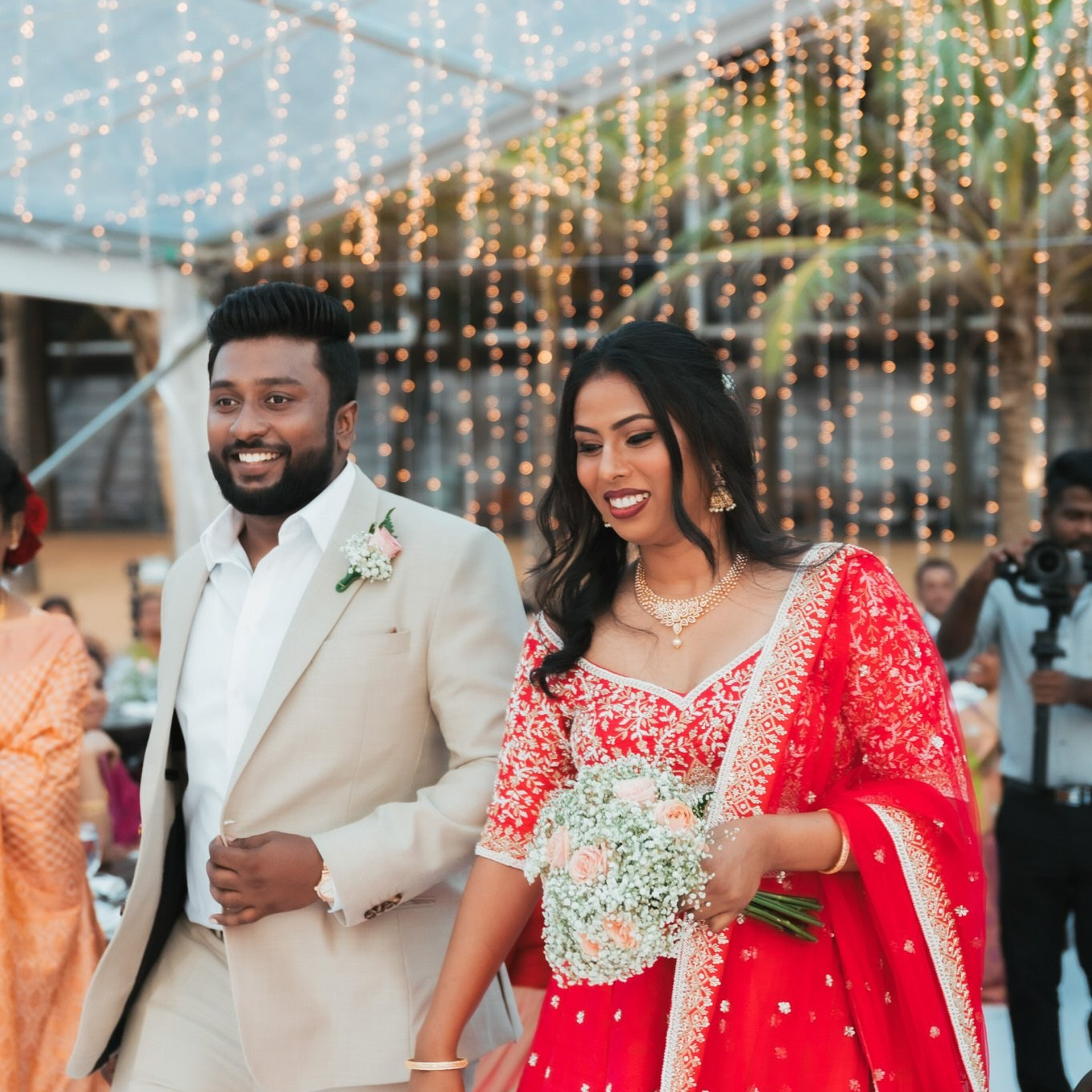 Tamil engagement ceremony at Jet wing Blu, Negambo, Sri Lanka