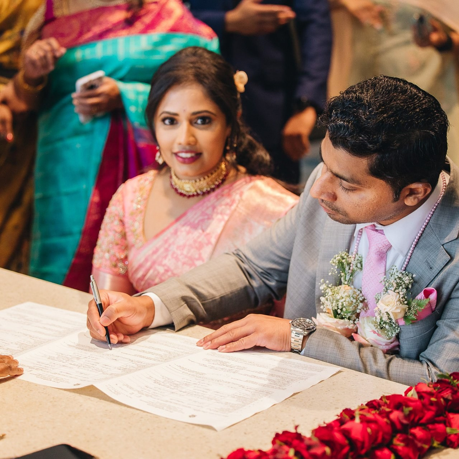 Tamil wedding registration ceremony at Shangri-La Colombo