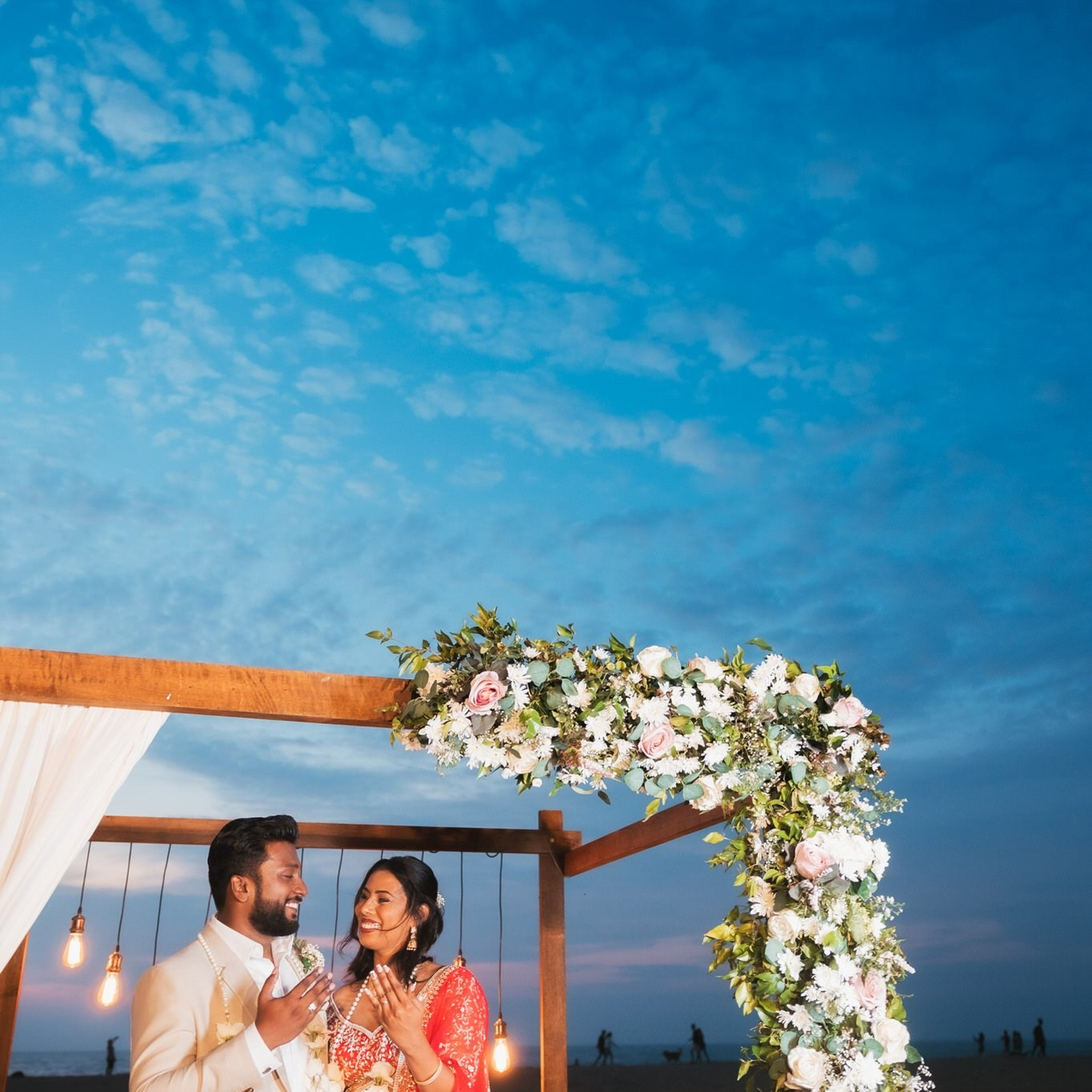 Tamil engagement ceremony at Jet wing Blu, Negambo, Sri Lanka