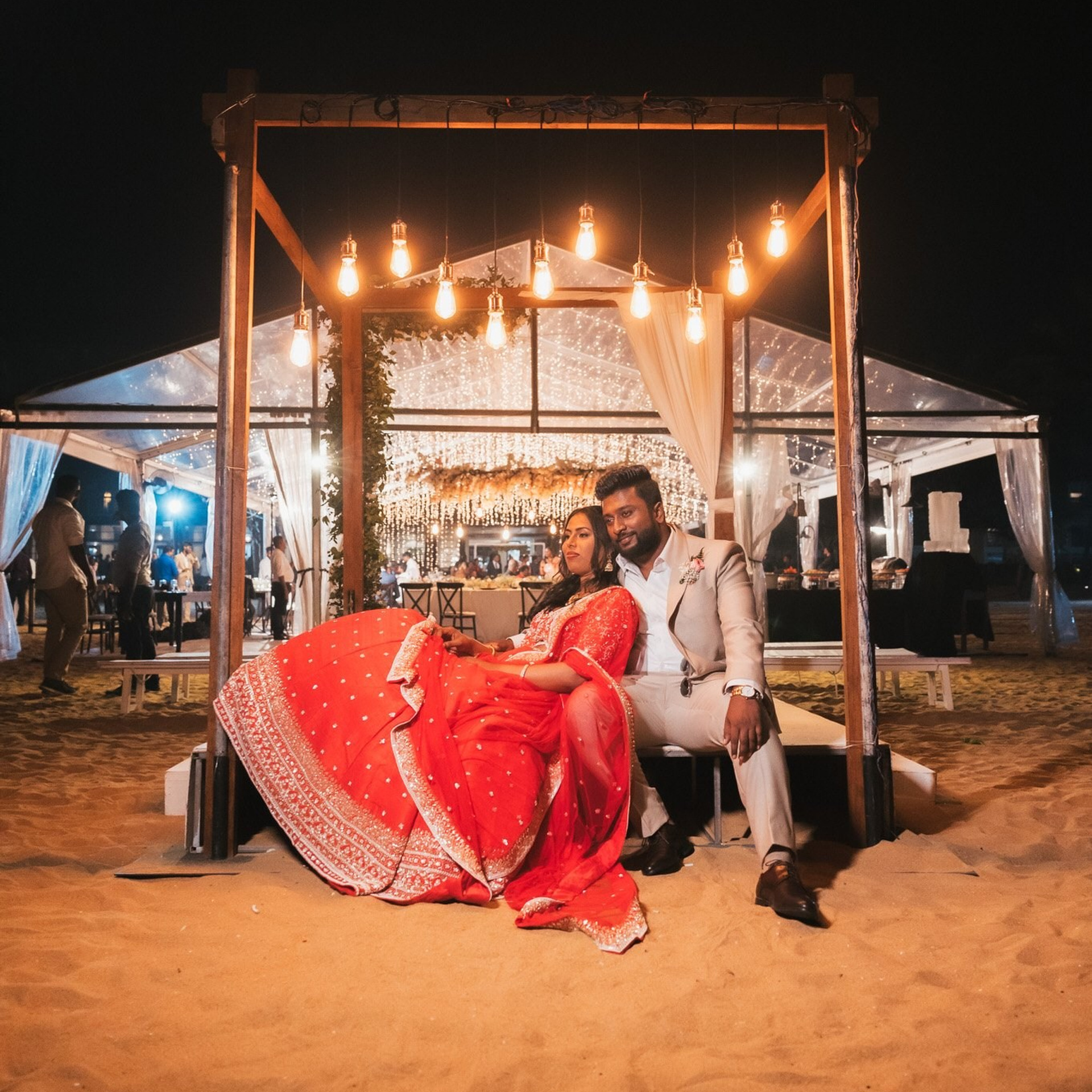 Tamil engagement ceremony at Jet wing Blu, Negambo, Sri Lanka