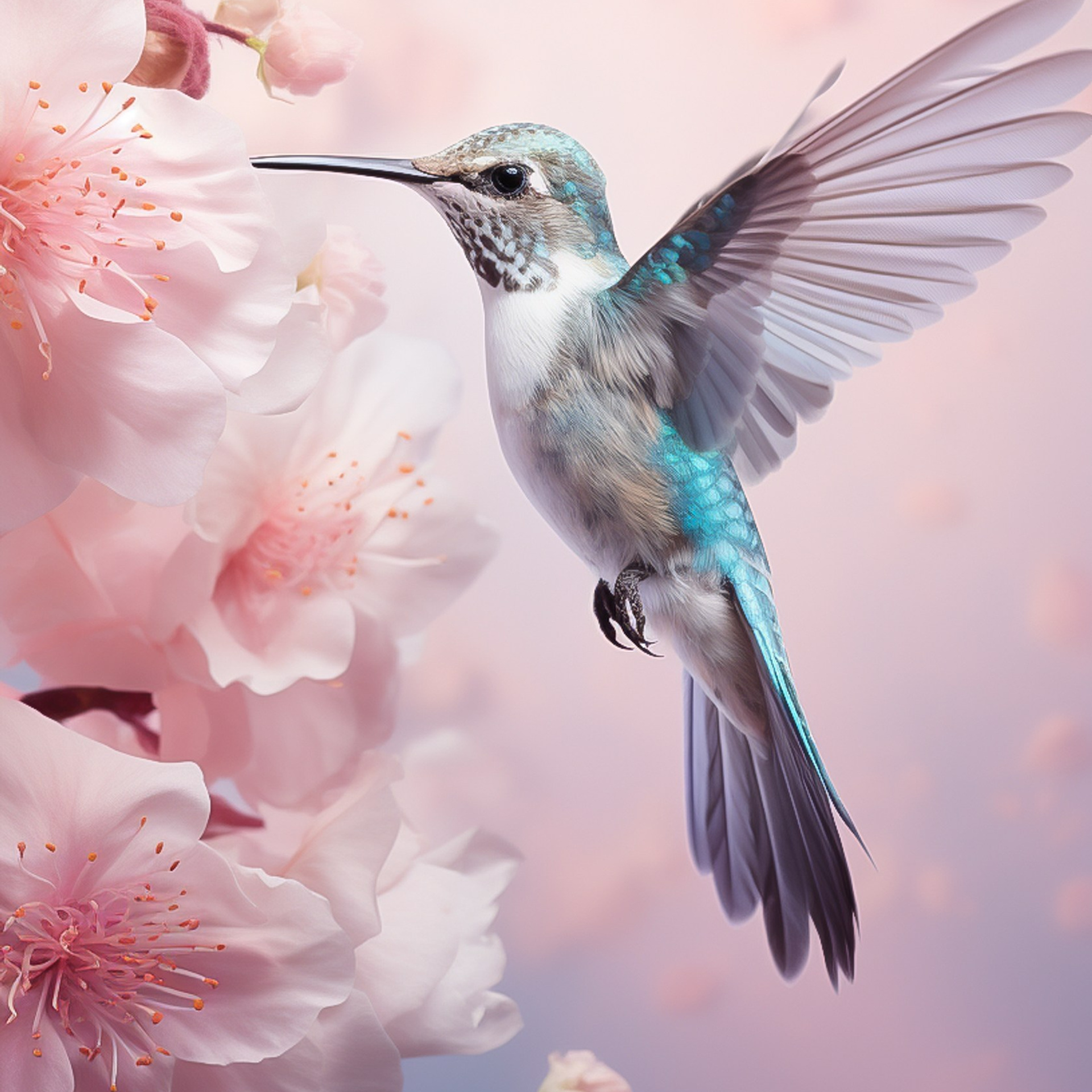 Birds. Delicate art
