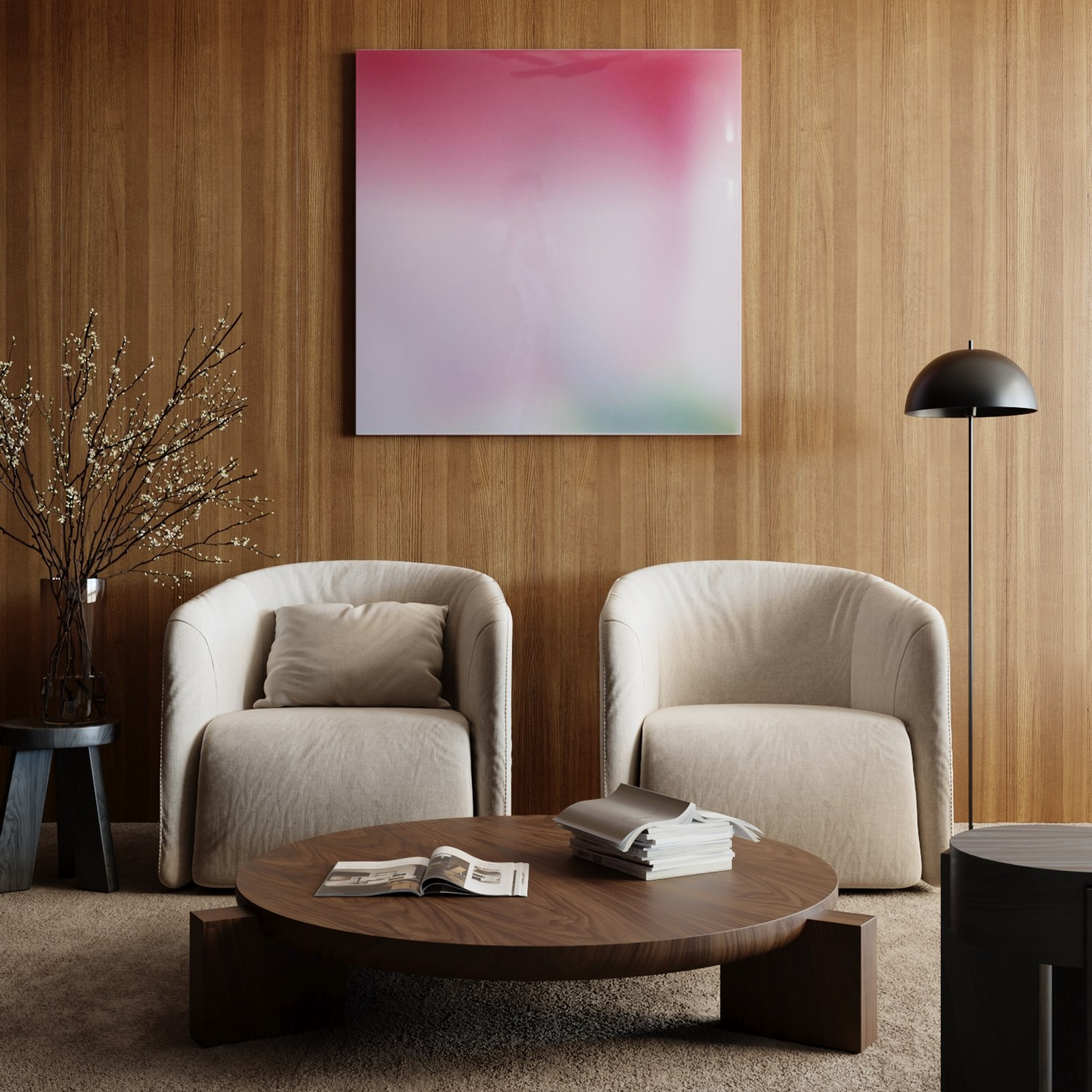 Abstract painting in the interior / Personal project