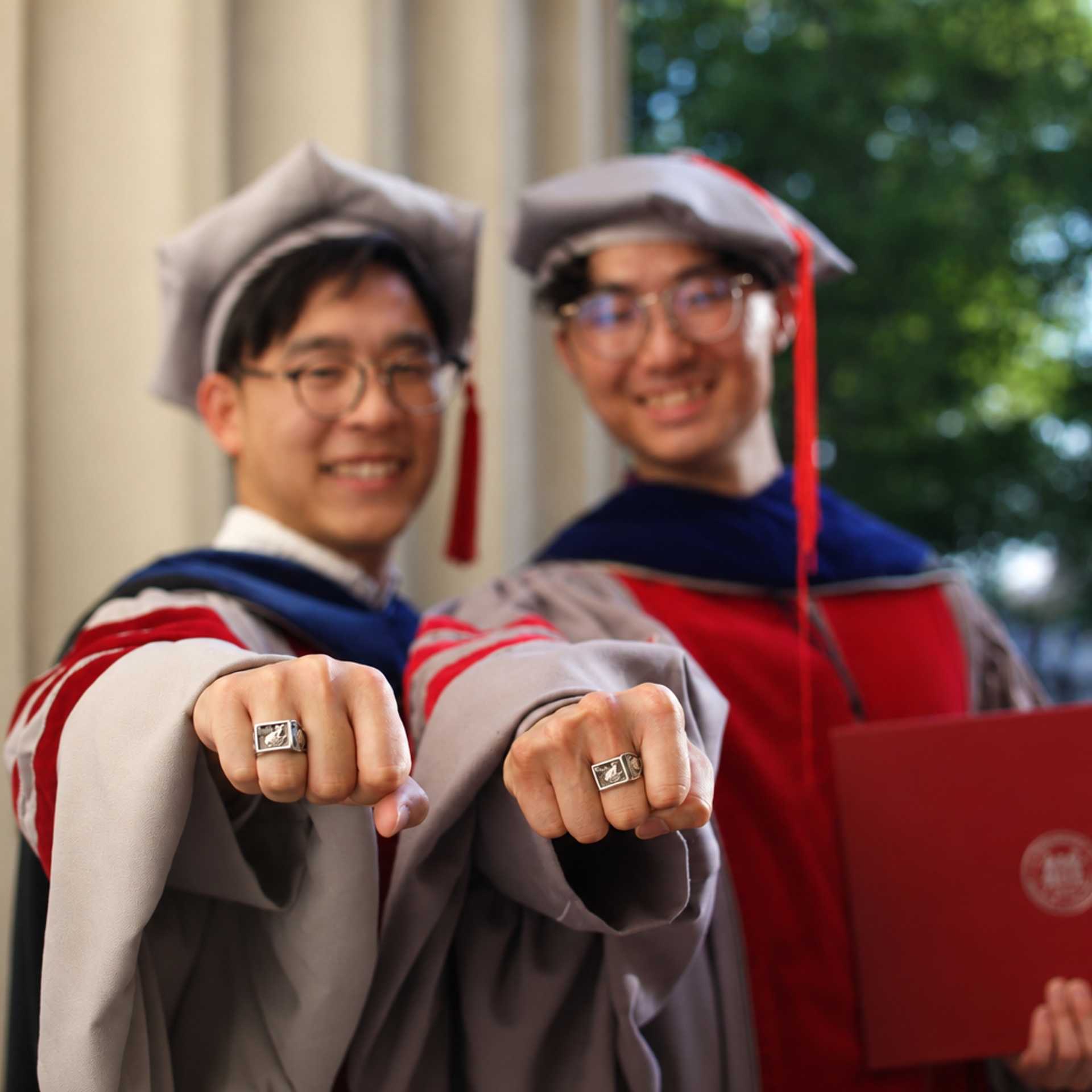PhD graduation with Elton