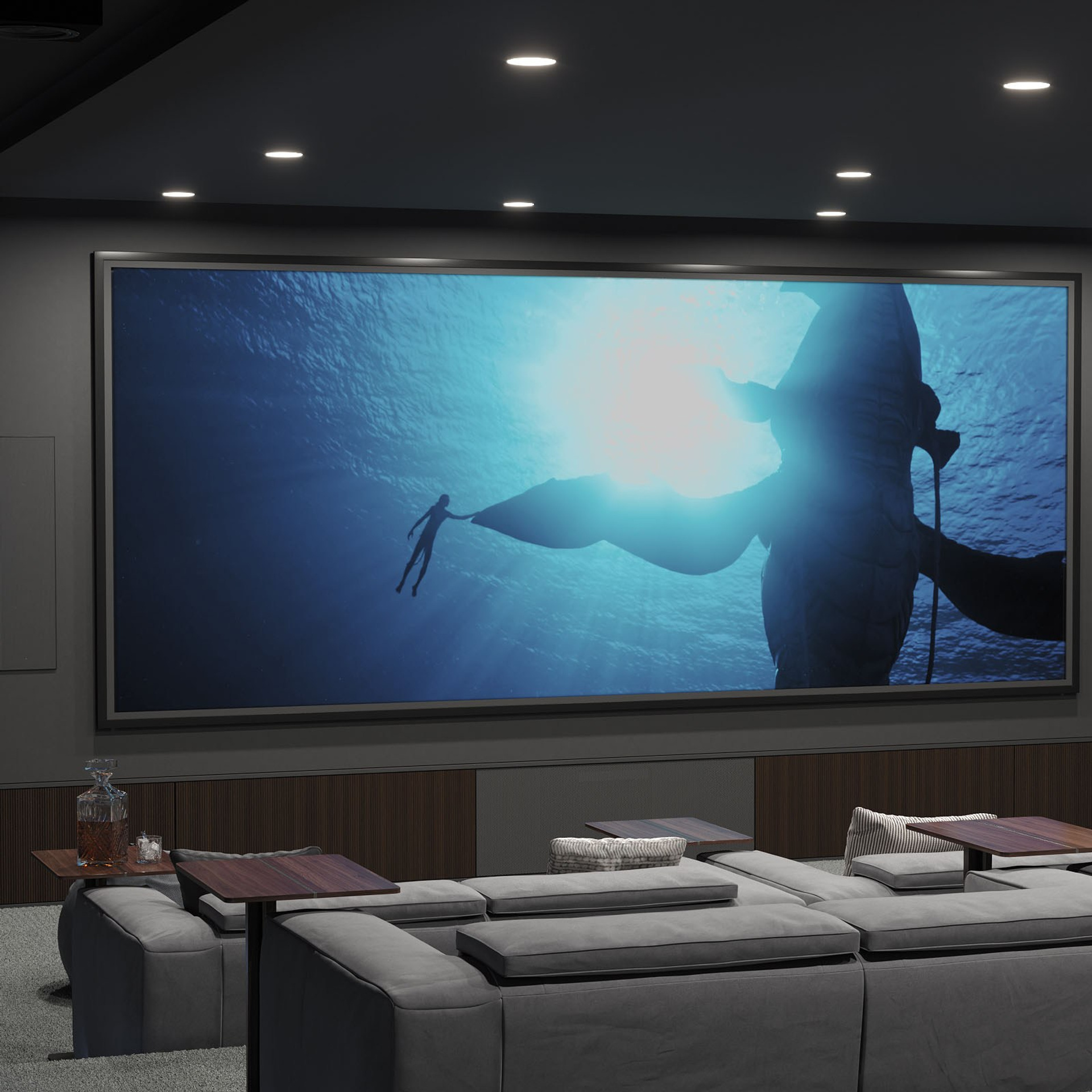 Зал кинотеатра в частном доме