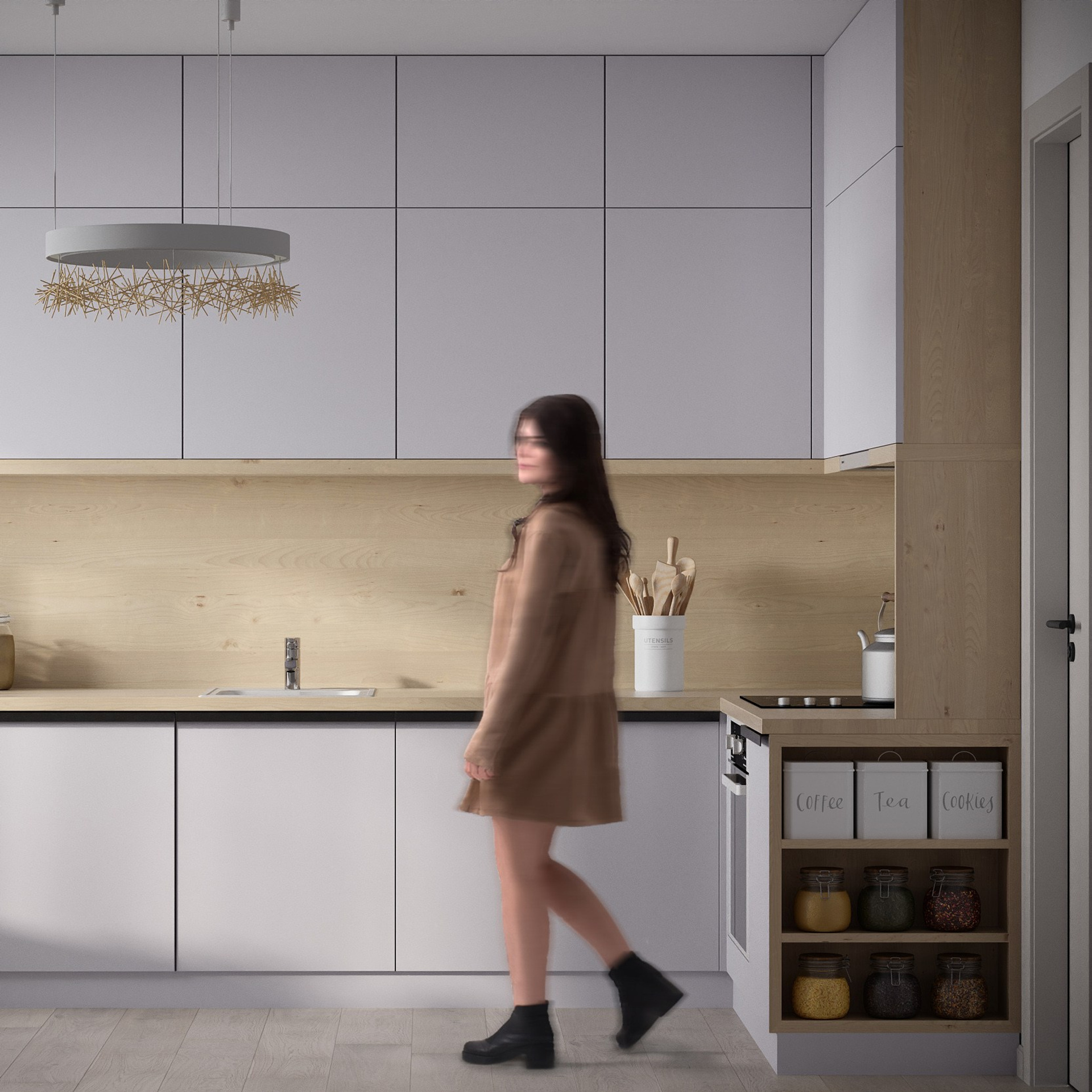 Кухня в апартаментах города Киев