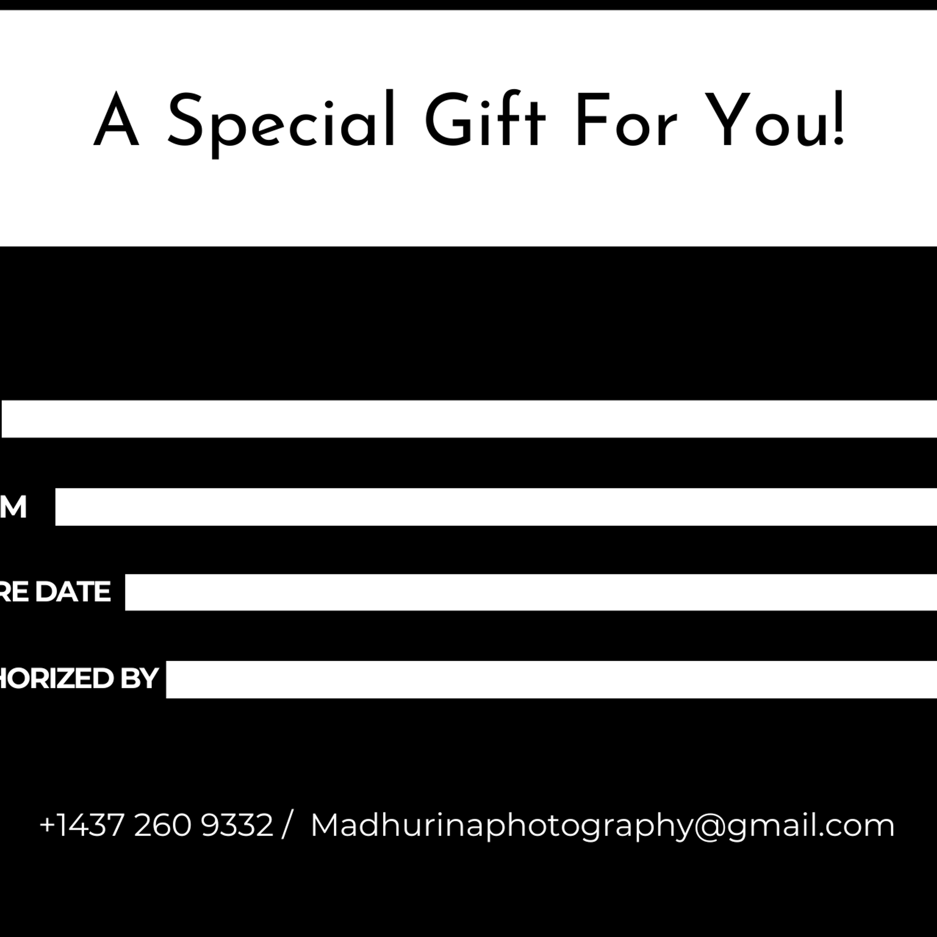 🎁 Gift Certificate for a Photoshoot