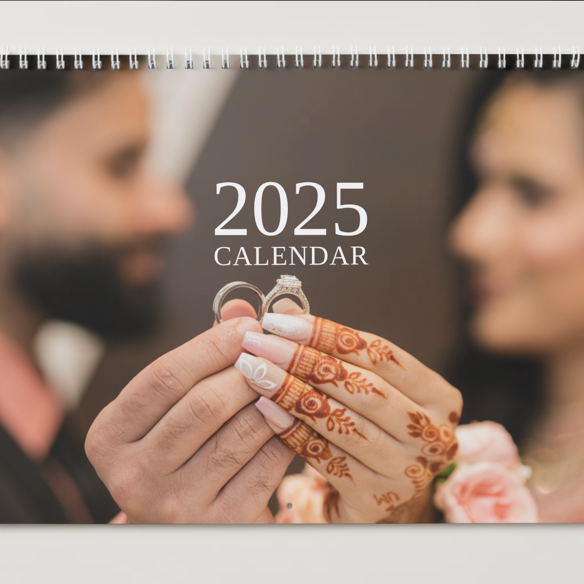 A custom wedding calendar with your unique moments