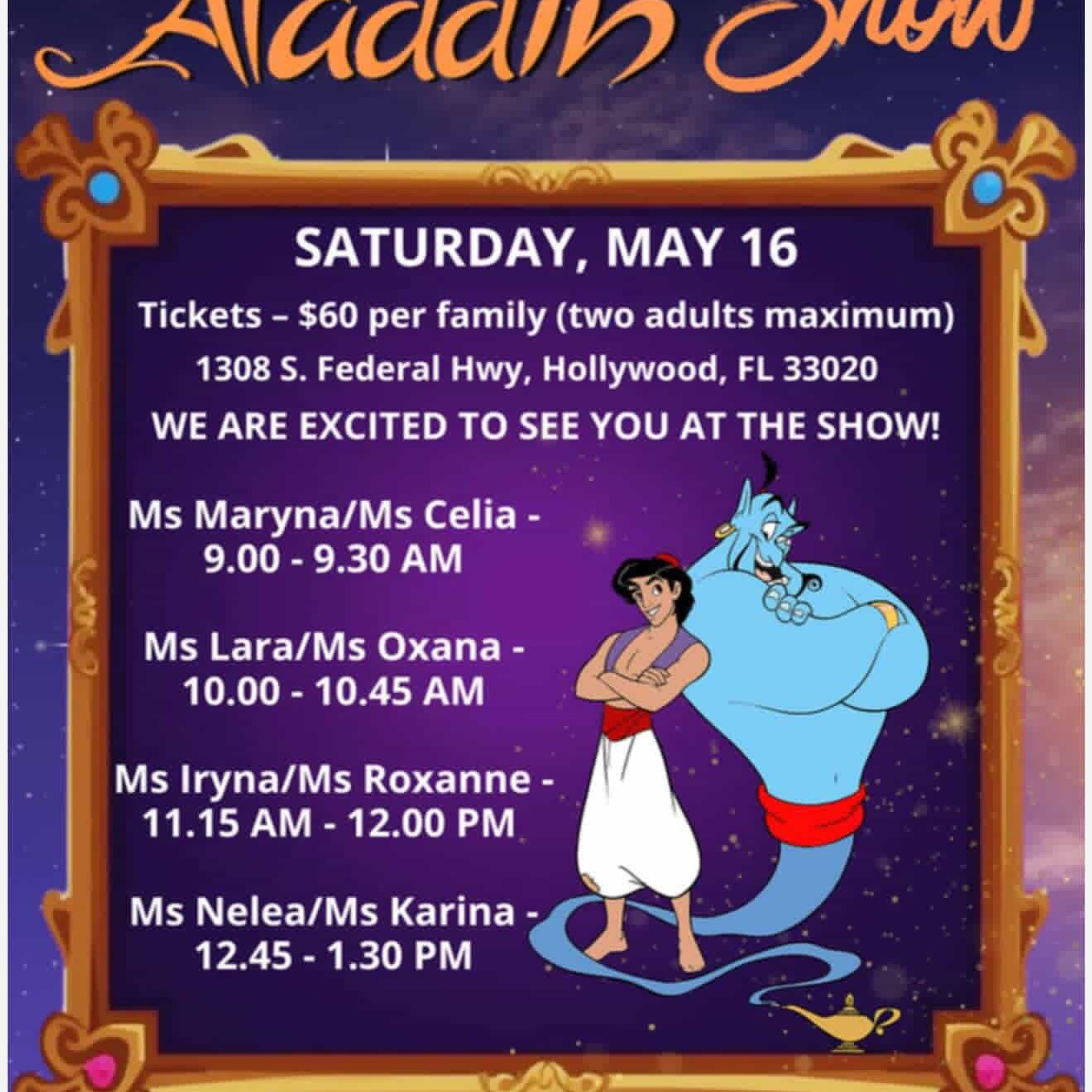 Aladdin Show 2026&nbsp;— Ms&nbsp;Iryna & Ms&nbsp;Roxanne