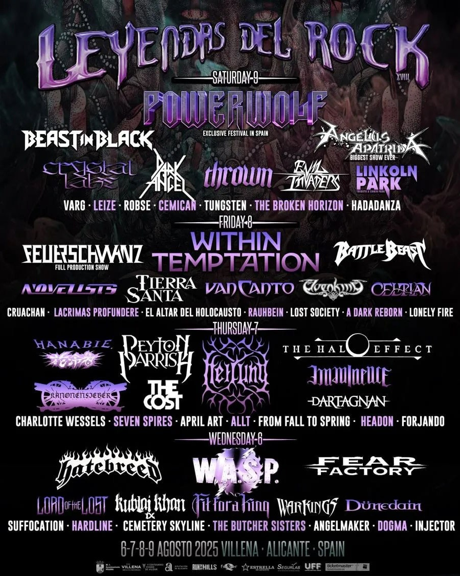 Календарь рок- и метал-концертов в Испании — август 2025 | FOTKAI