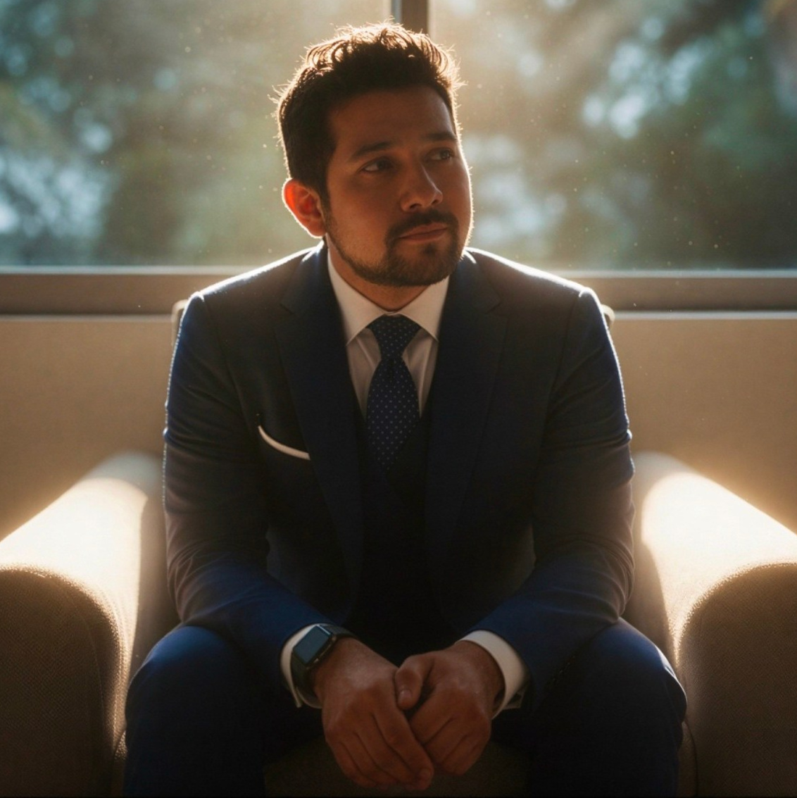 Retrato cinemático de novio con luz natural, fotografía de bodas, fotógrafo Carlos RaGo Coatzacoalcos México