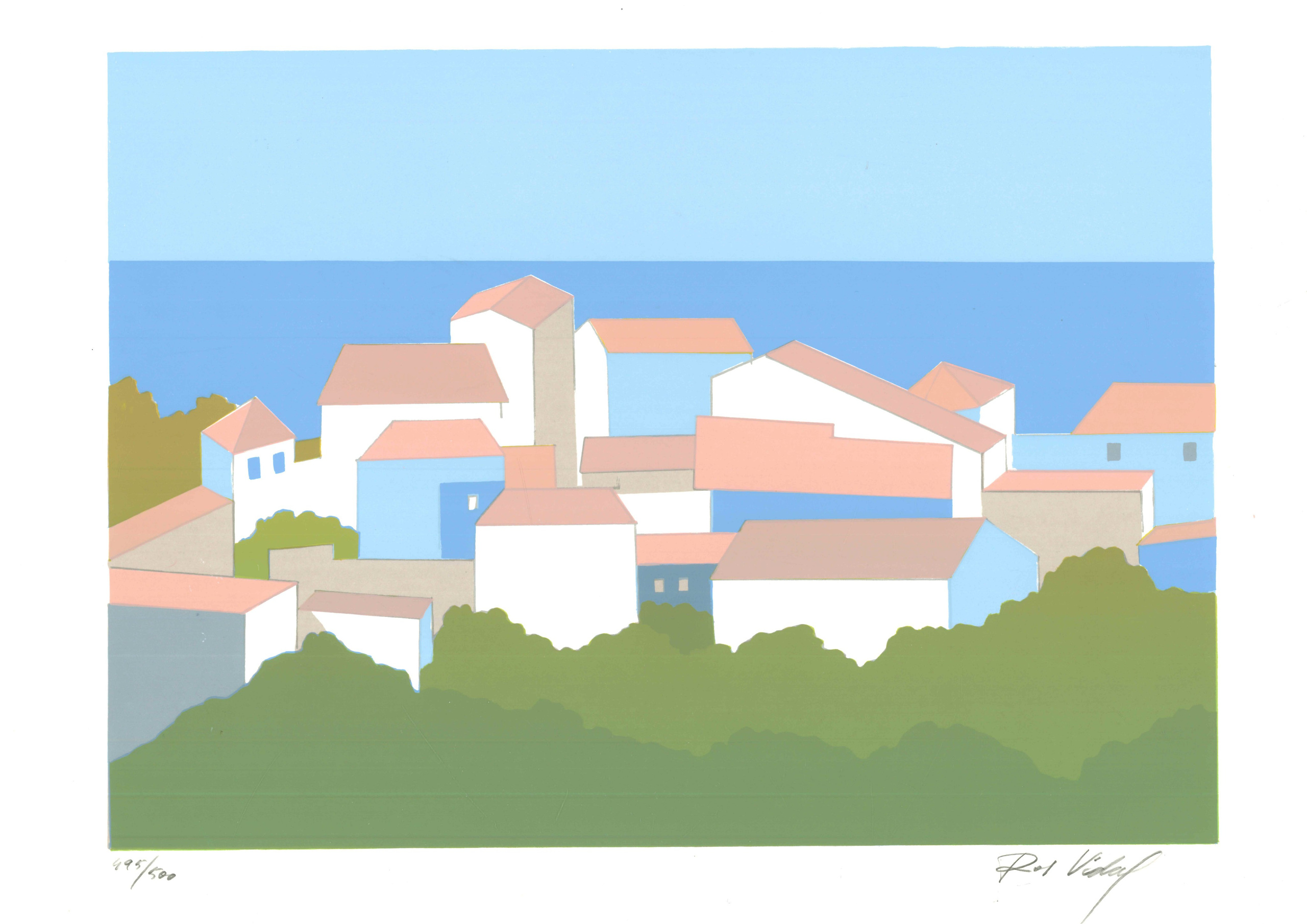 Ros Vidal sea ​​coast city village suburban hills mountains