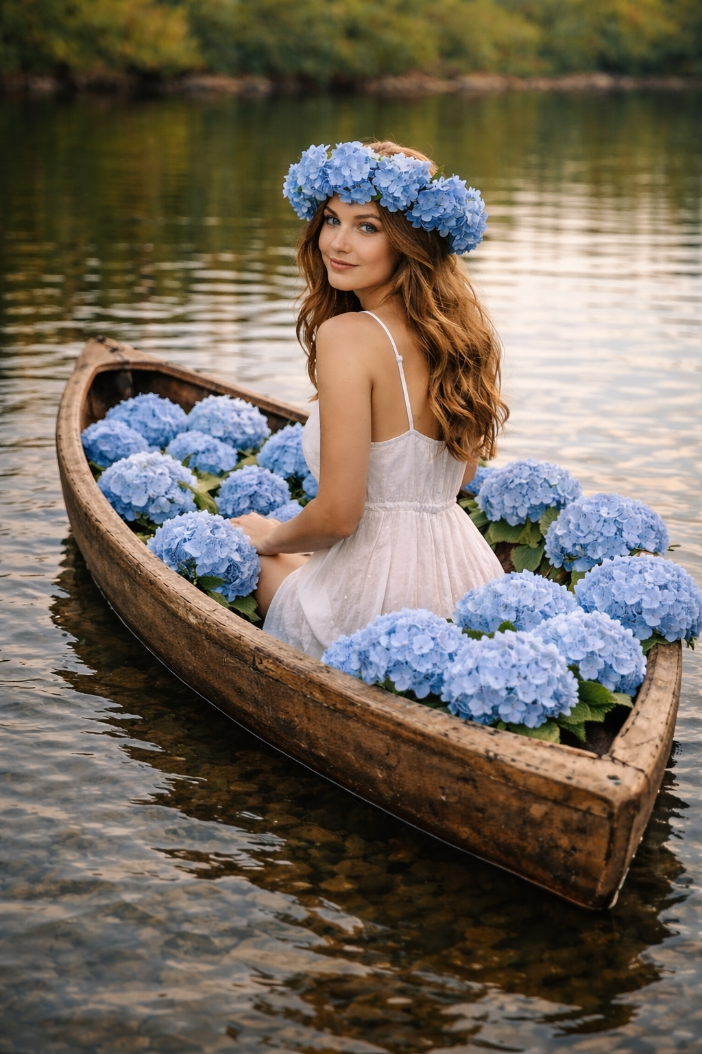 Лодка с гортензиями. Индивидуальный и парный фотограф на Бали — Bali Dream Photo