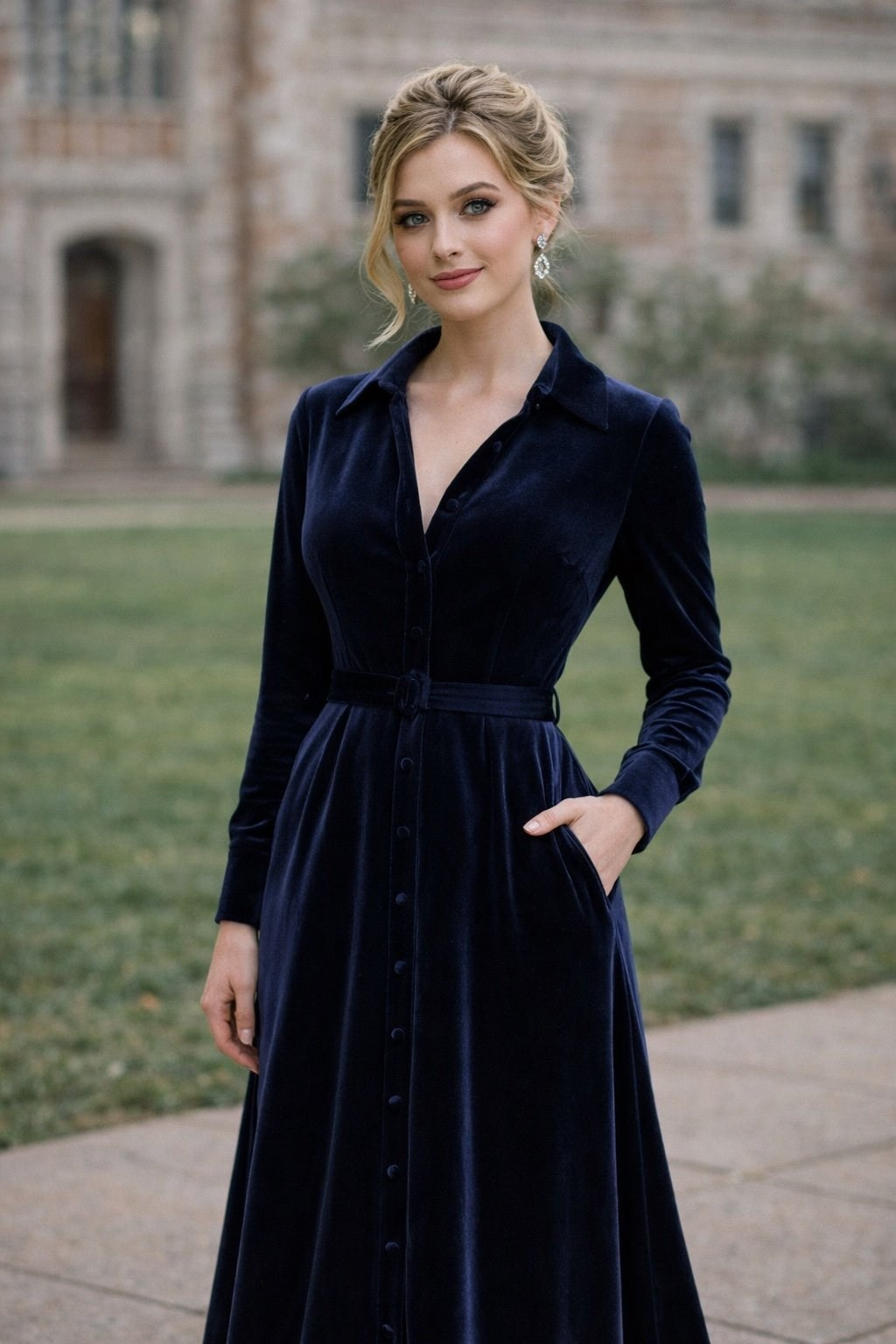 Стильный портрет выпускницы в вечернем свете