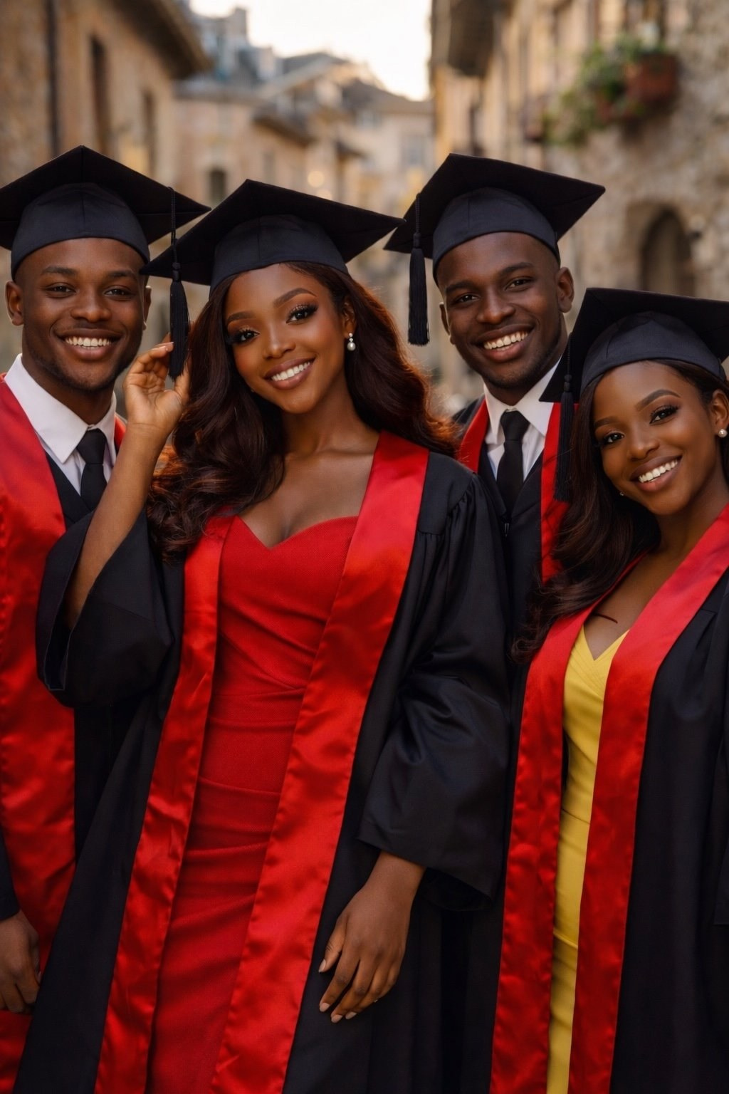 Фотосессия иностранных студентов на выпуск в Пловдиве