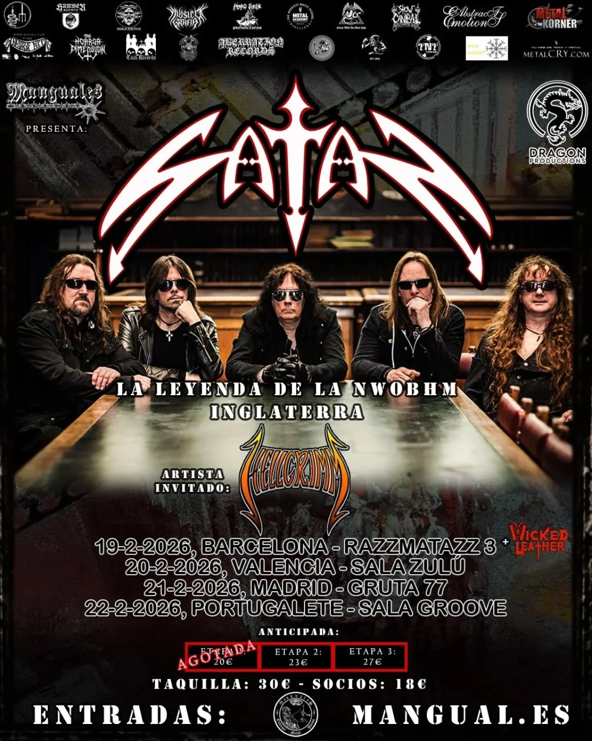 Легенды NWOBHM SATAN объявили серию концертов в Испании в феврале 2026 года | FOTKAI