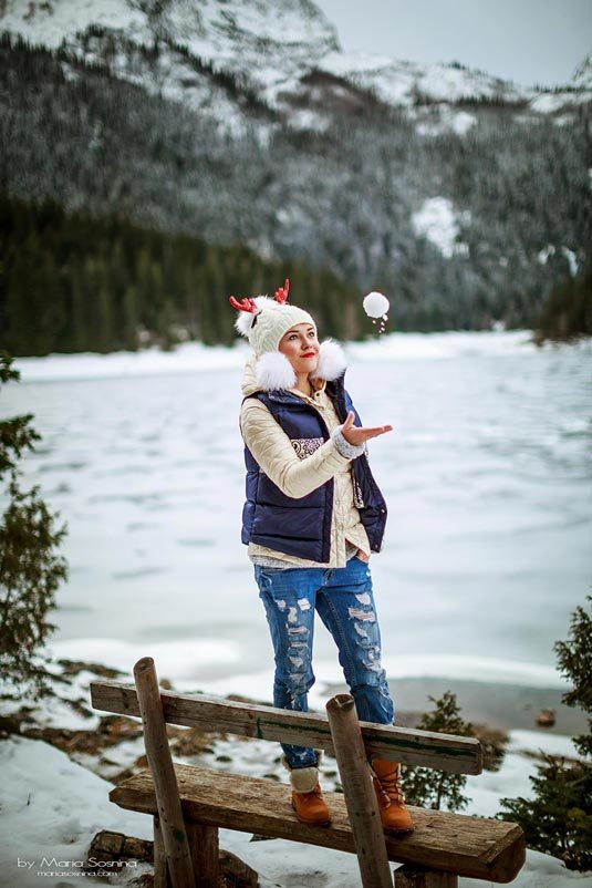 Svartsjøen i Montenegro om vinteren