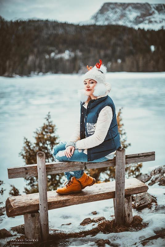 Svartsjøen i Montenegro om vinteren