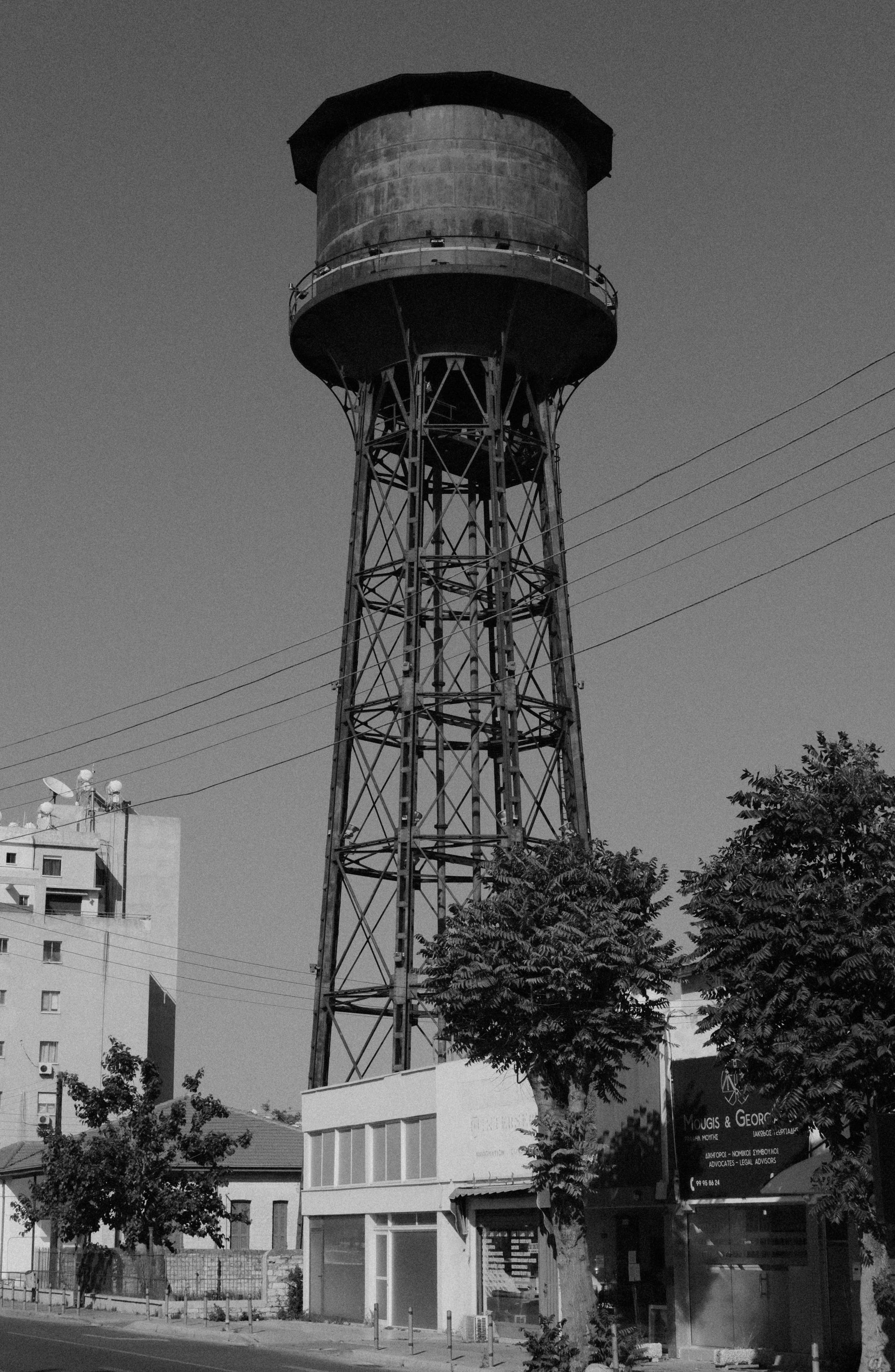 Limassol Water Tower in Black and White | Water Tower Cyprus | | Cyprus in Black and White