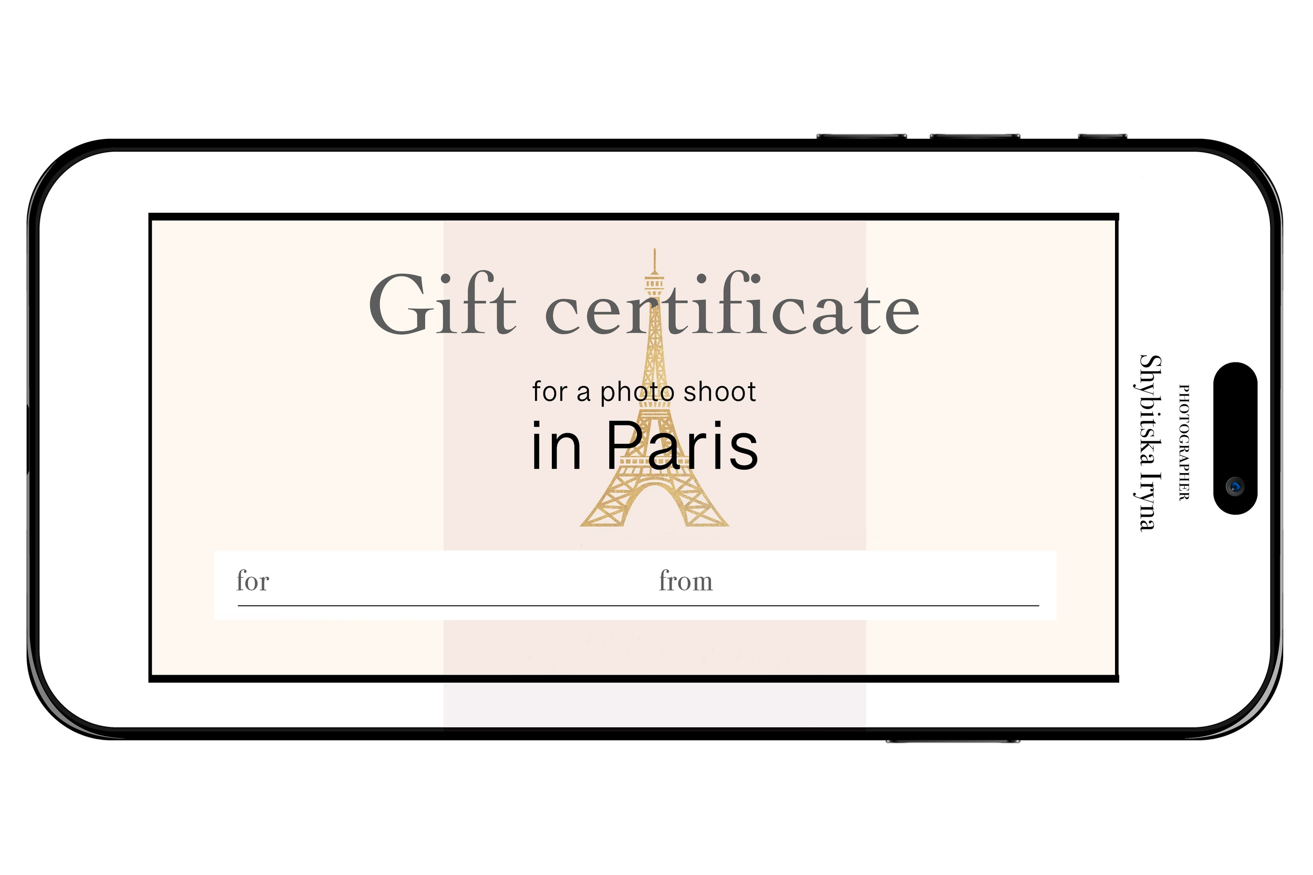 Professional photographer in Paris — Shybitska Iryna