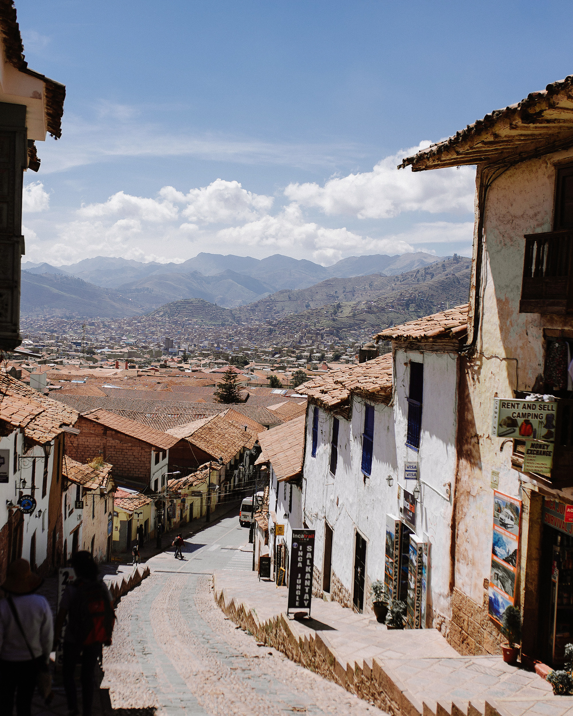 Городская улица в Куско Перу. 